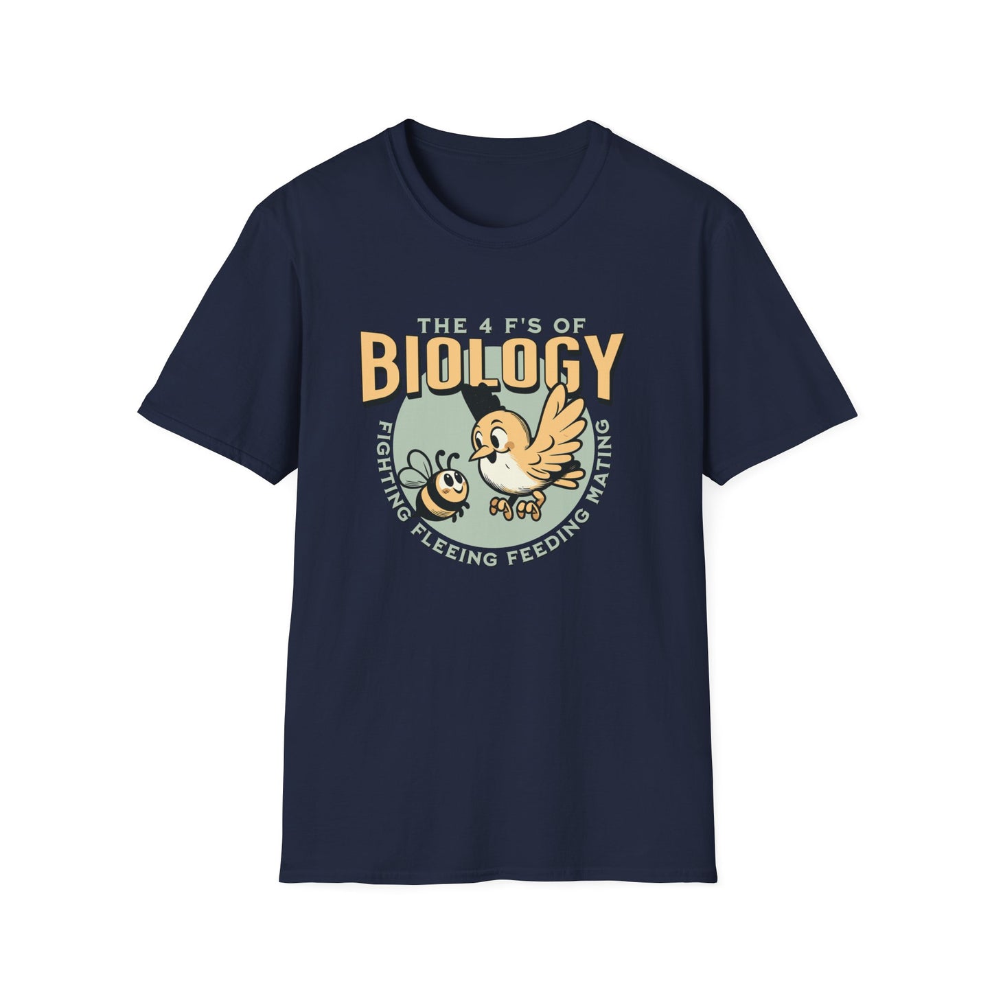 4 F's of Biology Unisex Softstyle T-Shirt | Science lover gift tee | Funny Science Shirt