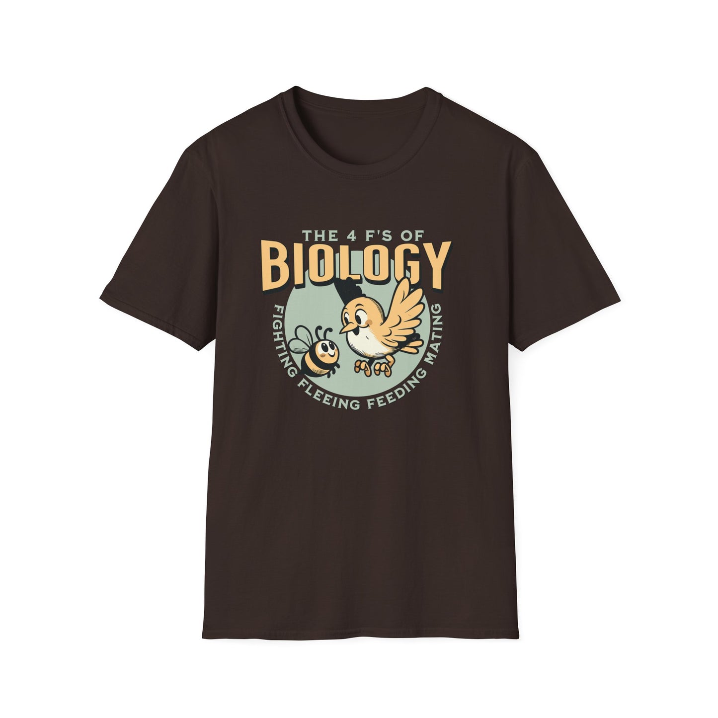 4 F's of Biology Unisex Softstyle T-Shirt | Science lover gift tee | Funny Science Shirt