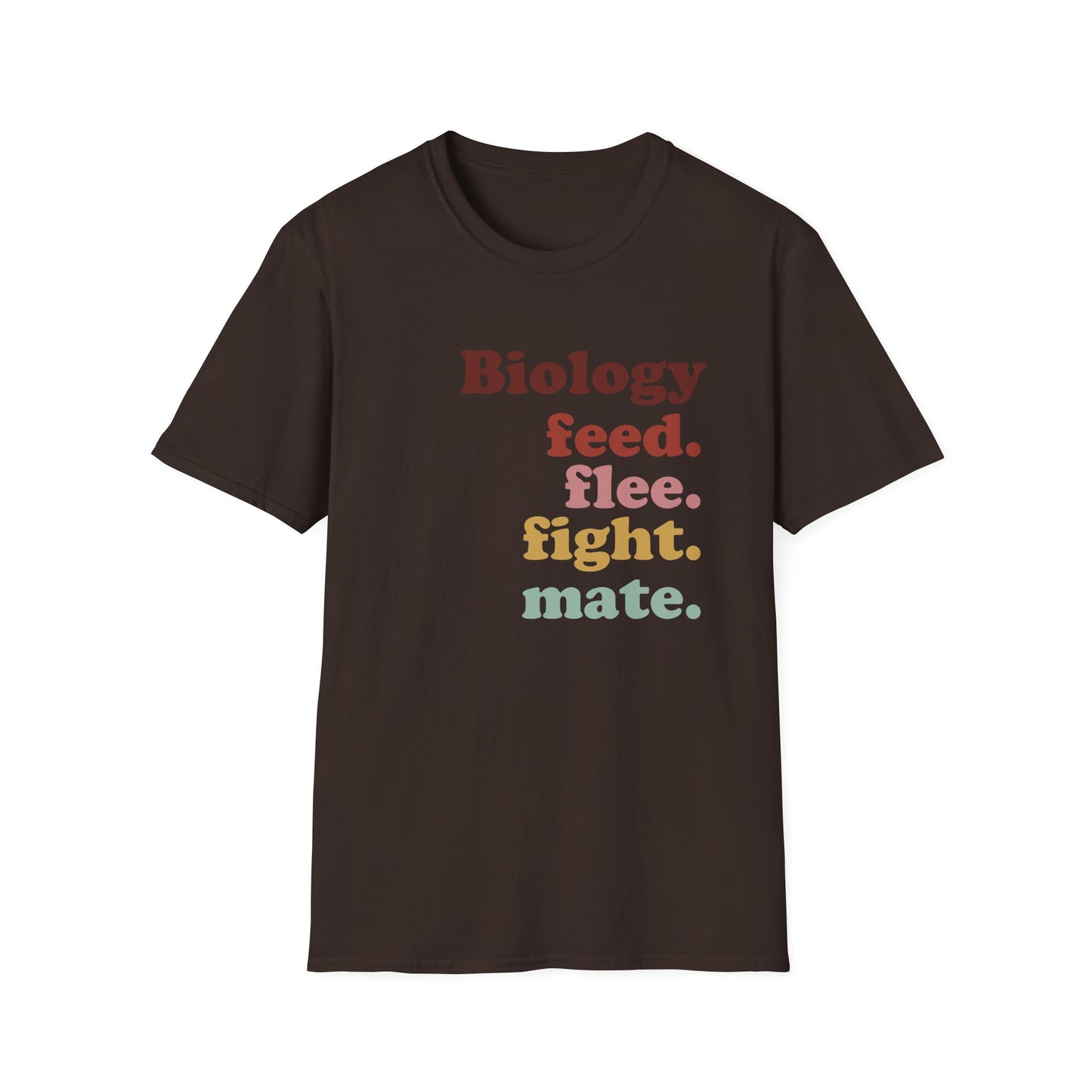 4 F's of Biology Unisex Softstyle T-Shirt | Science lover gift tee | Funny Science Shirt