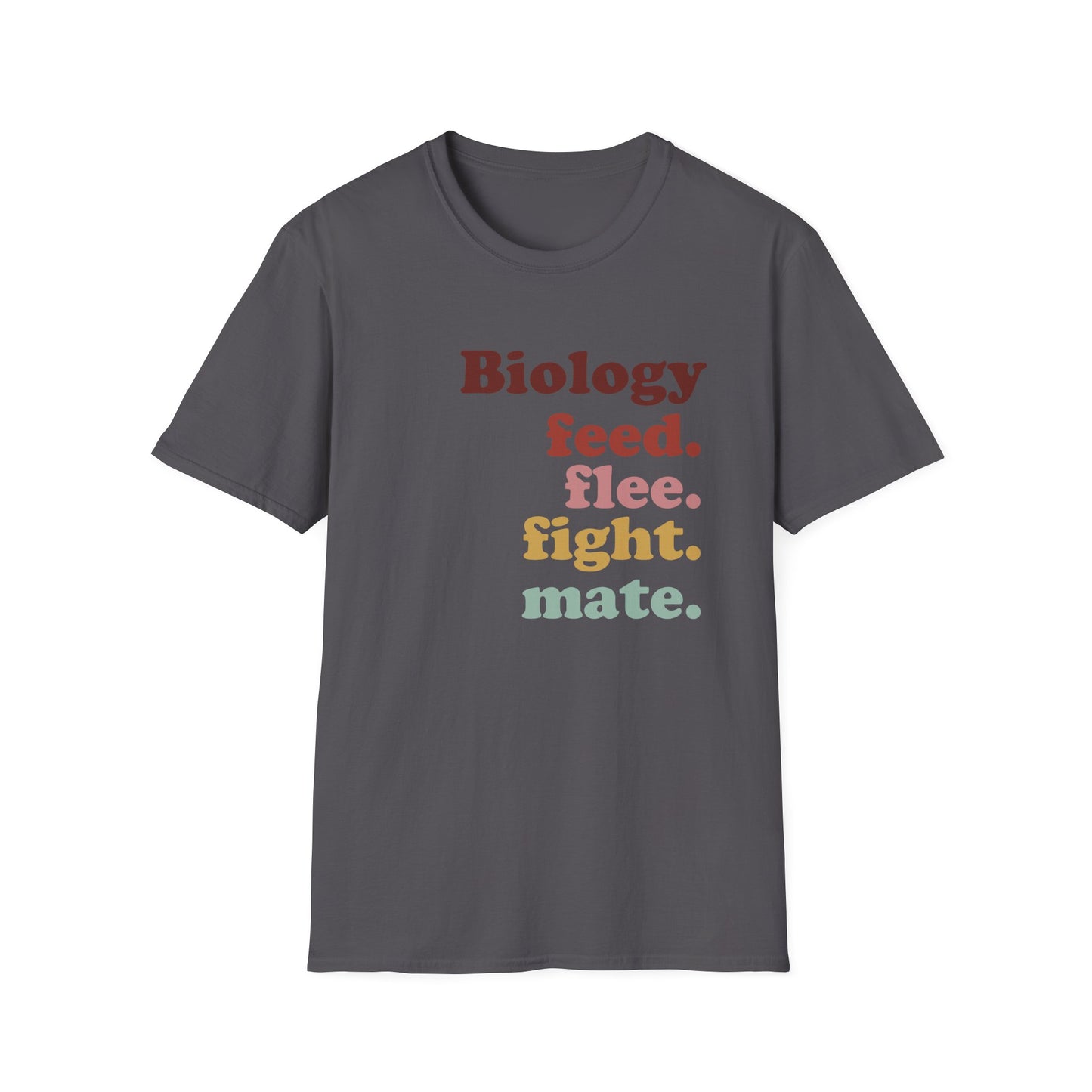 4 F's of Biology Unisex Softstyle T-Shirt | Science lover gift tee | Funny Science Shirt