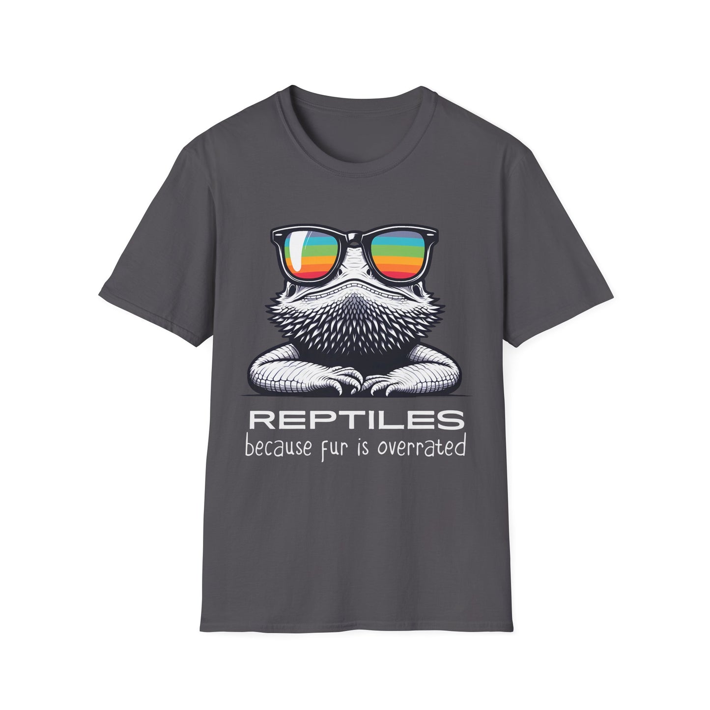 Reptile Lover Unisex Softstyle T-Shirt, Fur is Overrated, Reptile Keeper Tee, Pet Reptile Gift, Lizard Snake Gecko Bearded Dragon Tee