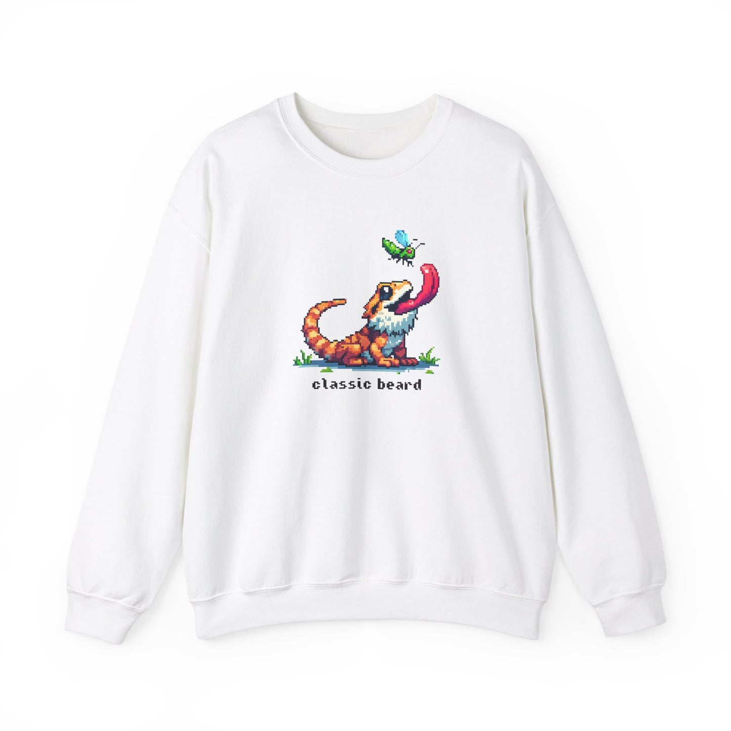 Classic Beard | Bearded Dragon Pixel Art | Unisex Crewneck Sweatshirt