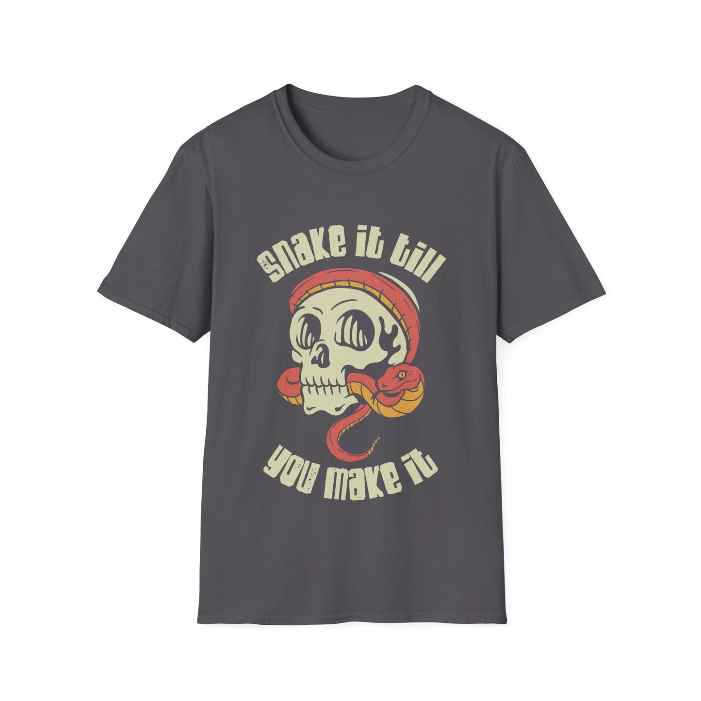 Snake It Till You Make It Unisex Softstyle T-Shirt | Reptile Lovers Gift