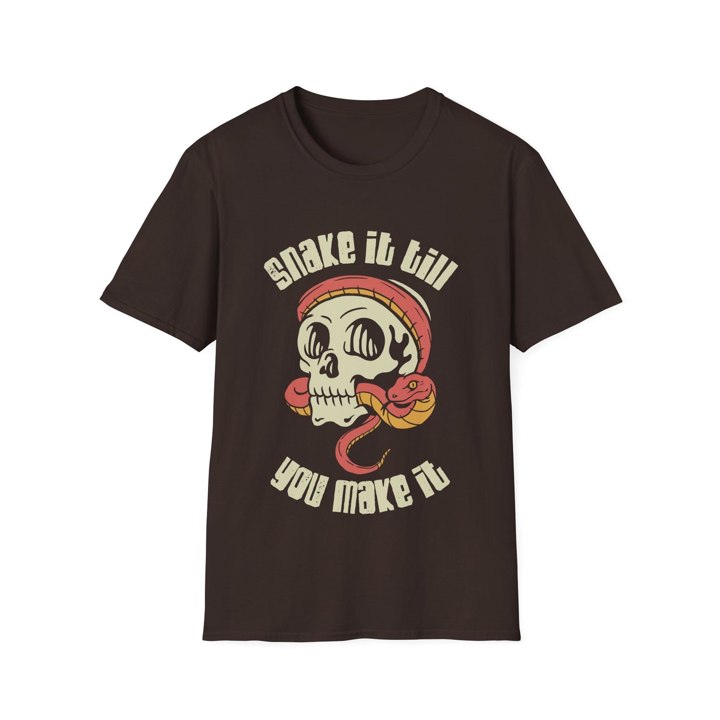 Snake It Till You Make It Unisex Softstyle T-Shirt | Reptile Lovers Gift