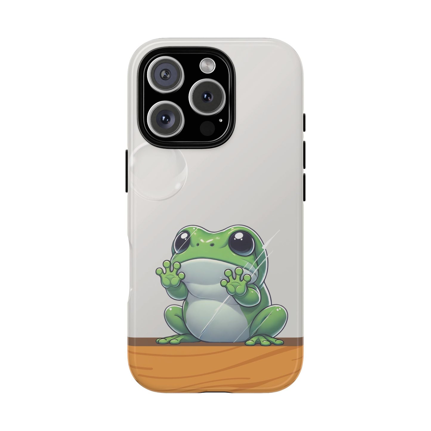 Green Tree Frog Tough Phone Case for Apple iPhone, Dumpy Tree Frog, Frog Lover Gift, Terrarium Gift