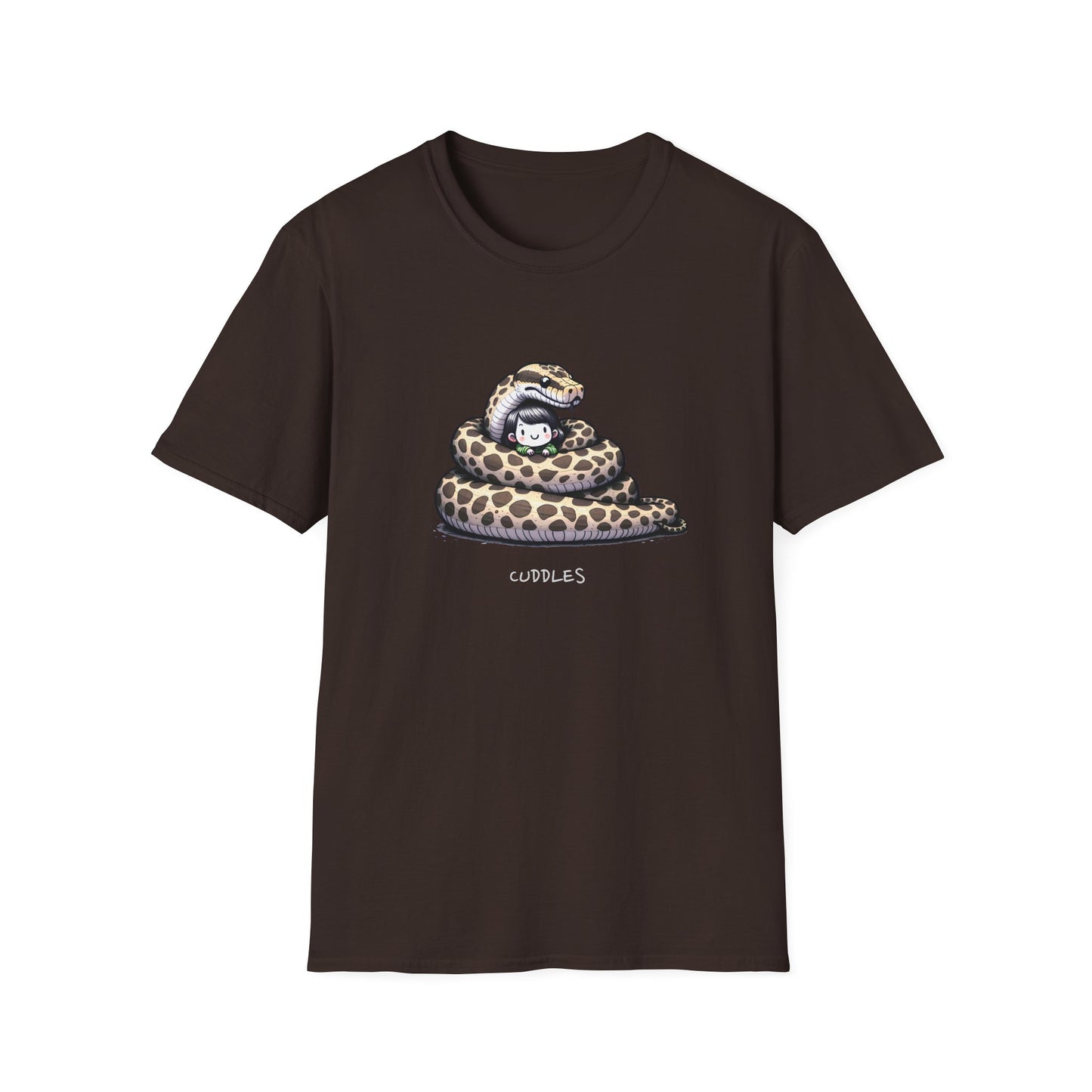 Snake Cuddles | Unisex Softstyle T-Shirt | Gift for Reptile Lover