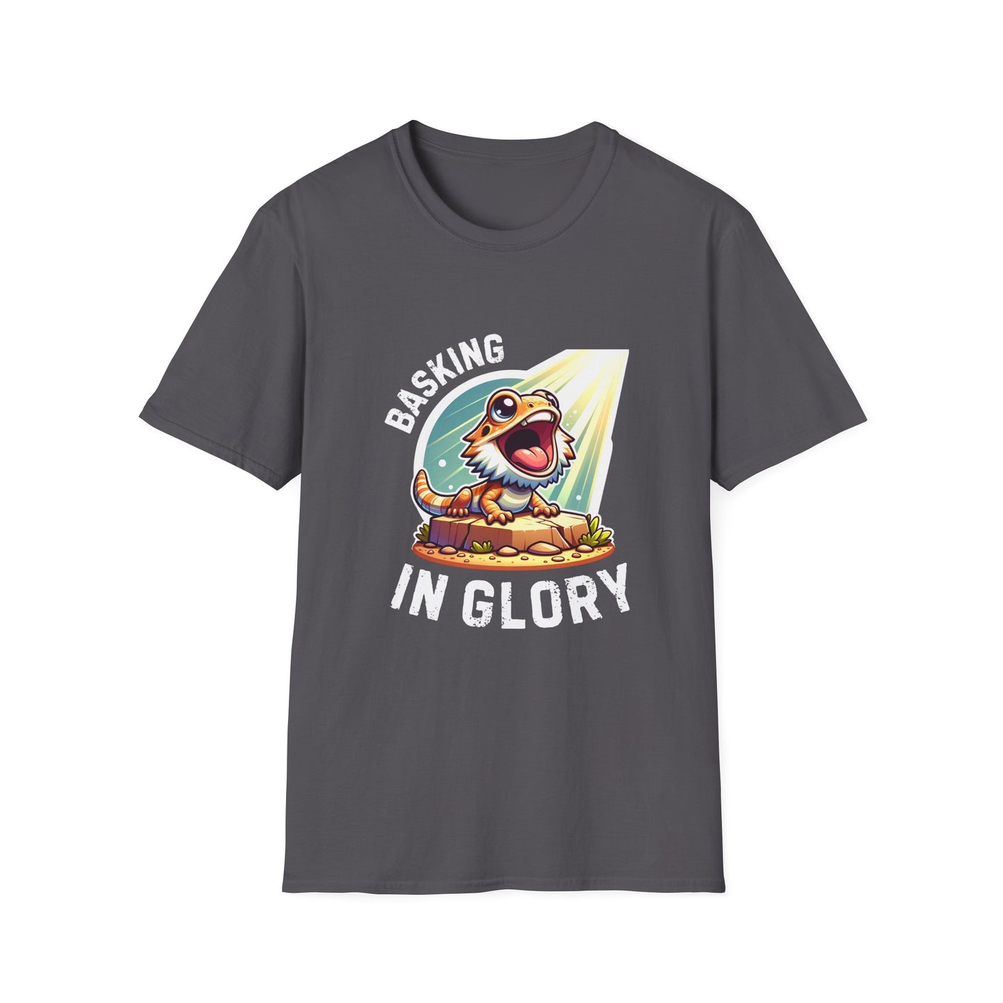 Basking in Glory | Bearded Dragon | Unisex Softstyle T-Shirt | Gift for Reptile Keeper