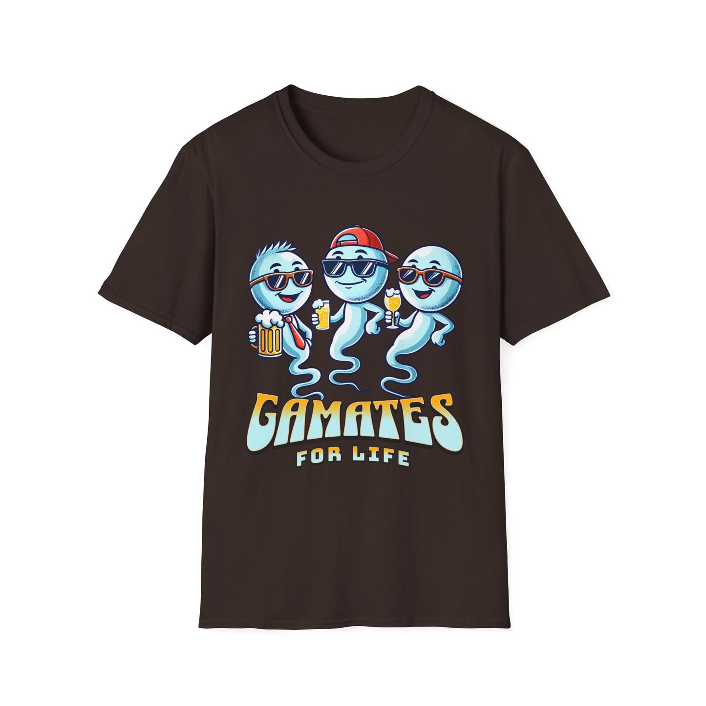 Gamates For Life | Funny Biology Unisex Softstyle T-Shirt