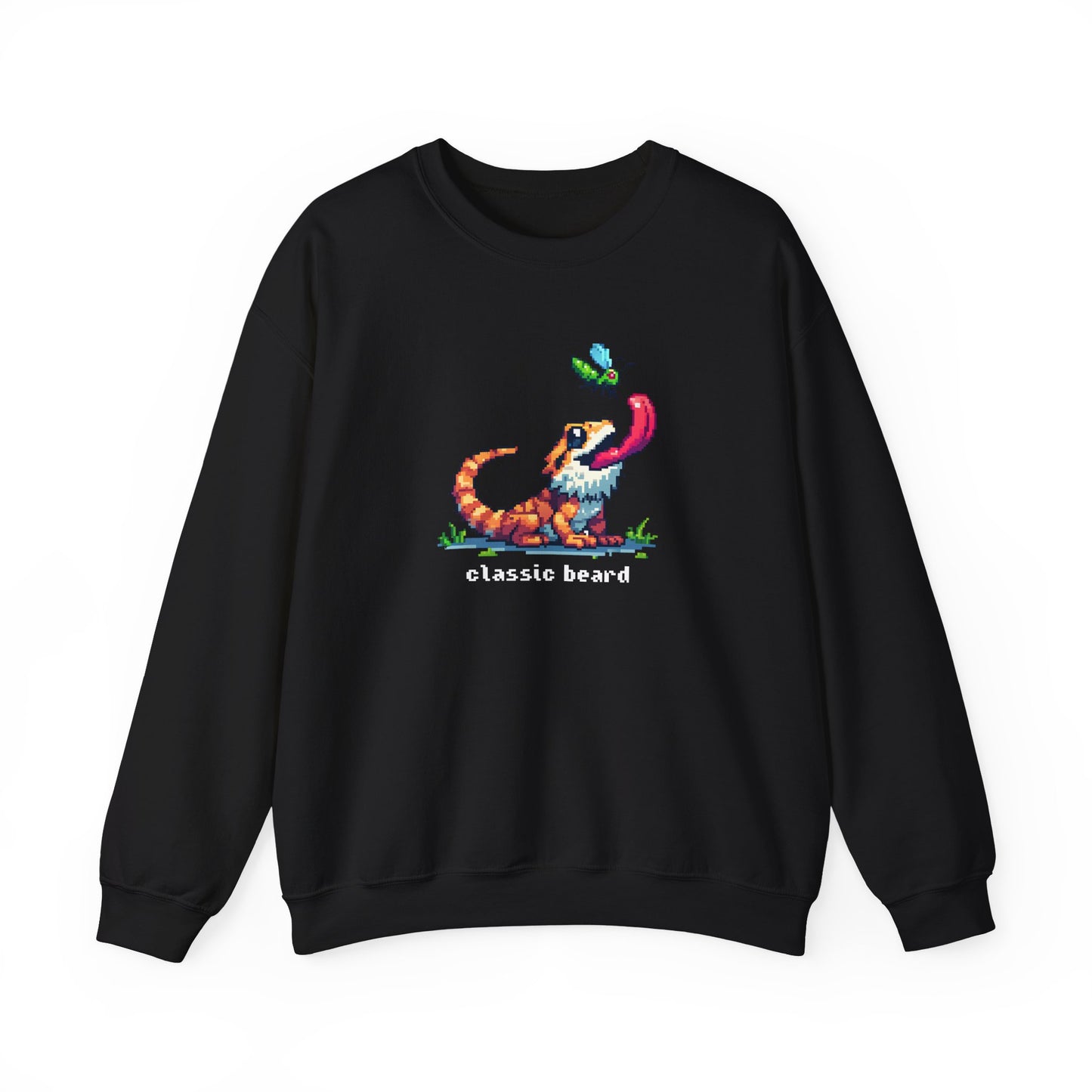 Classic Beard | Bearded Dragon Pixel Art | Unisex Crewneck Sweatshirt