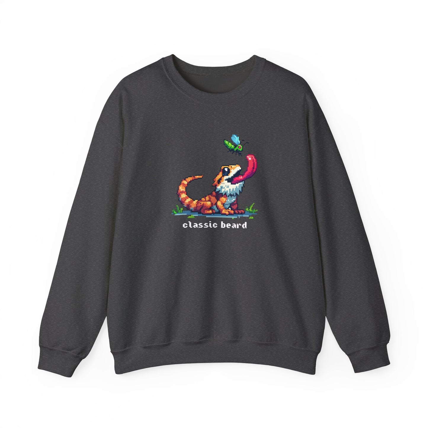 Classic Beard | Bearded Dragon Pixel Art | Unisex Crewneck Sweatshirt