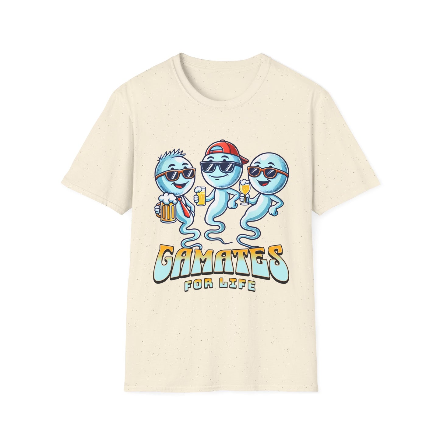 Gamates For Life | Funny Biology Unisex Softstyle T-Shirt