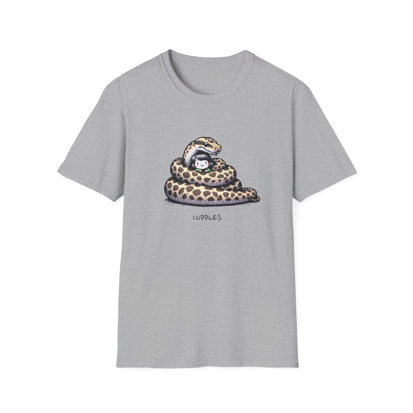 Snake Cuddles | Unisex Softstyle T-Shirt | Gift for Reptile Lover