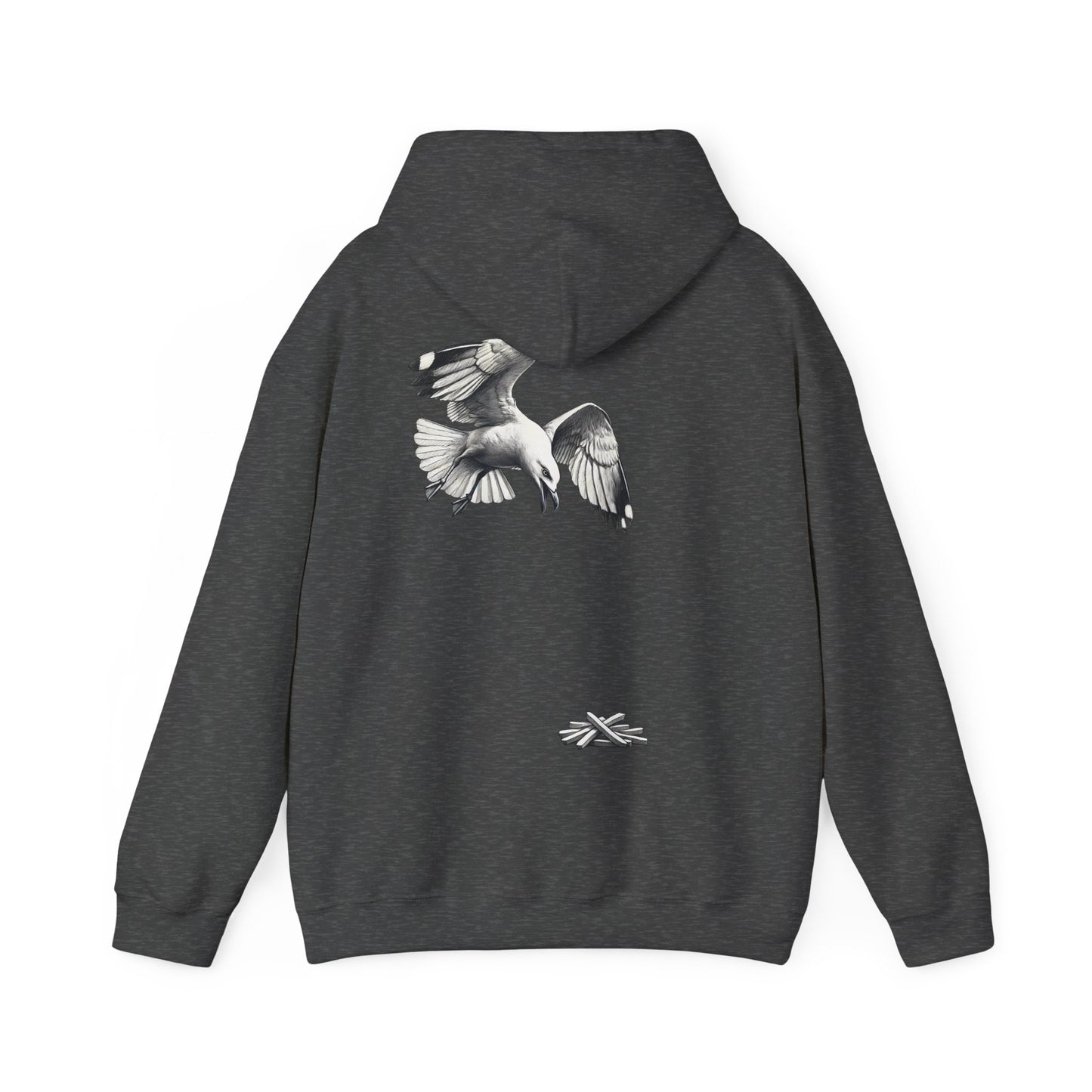 Seagull Chip Unisex Hooded Sweatshirt, Retro Beach Hoodie, Bird Lover Gift, Ocean Graphic Hoodie, Vintage Seaside Top
