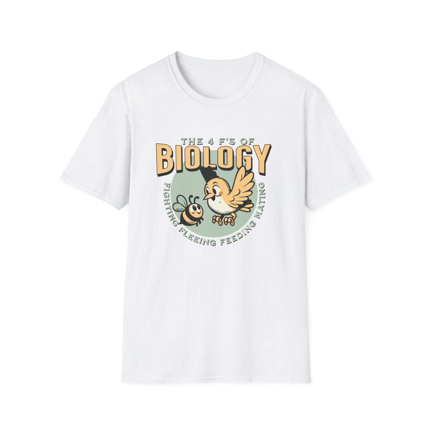 4 F's of Biology Unisex Softstyle T-Shirt | Science lover gift tee | Funny Science Shirt