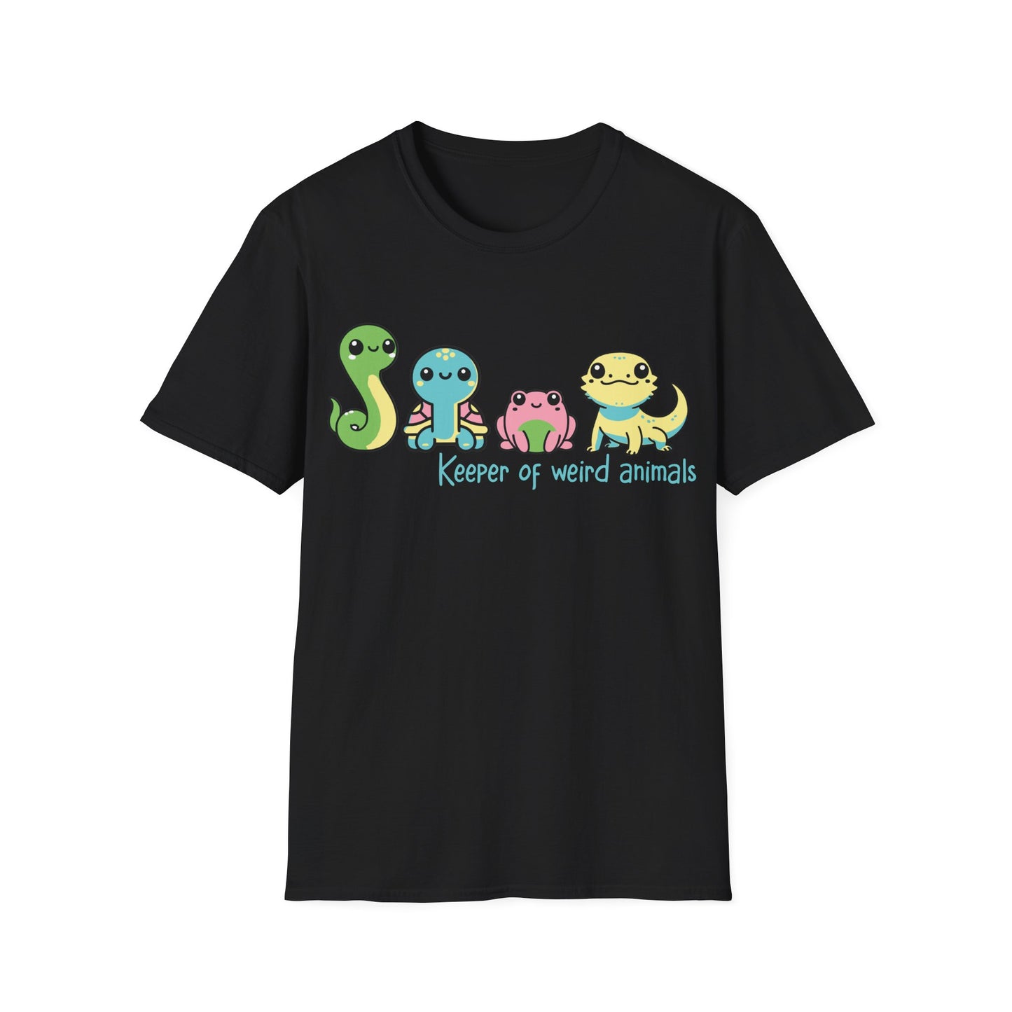 Keeper of Weird Animals Unisex Softstyle T-Shirt | Reptile Tee | Snake Shirt | Frog Top | Turtle Lover | Animal Lover Tshirt