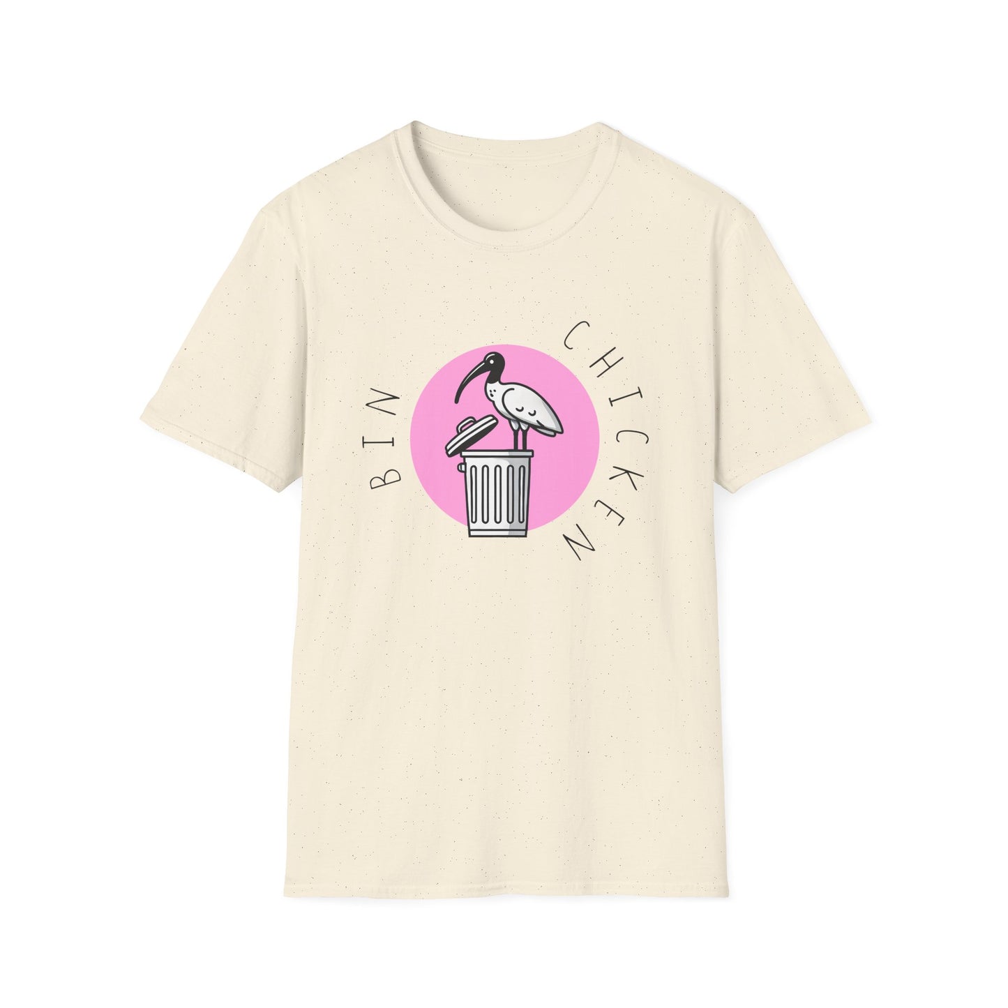 Bin Chicken Unisex Softstyle T-Shirt | Bird Lover T-Shirt | Gift for Bird Nerd | White Ibis