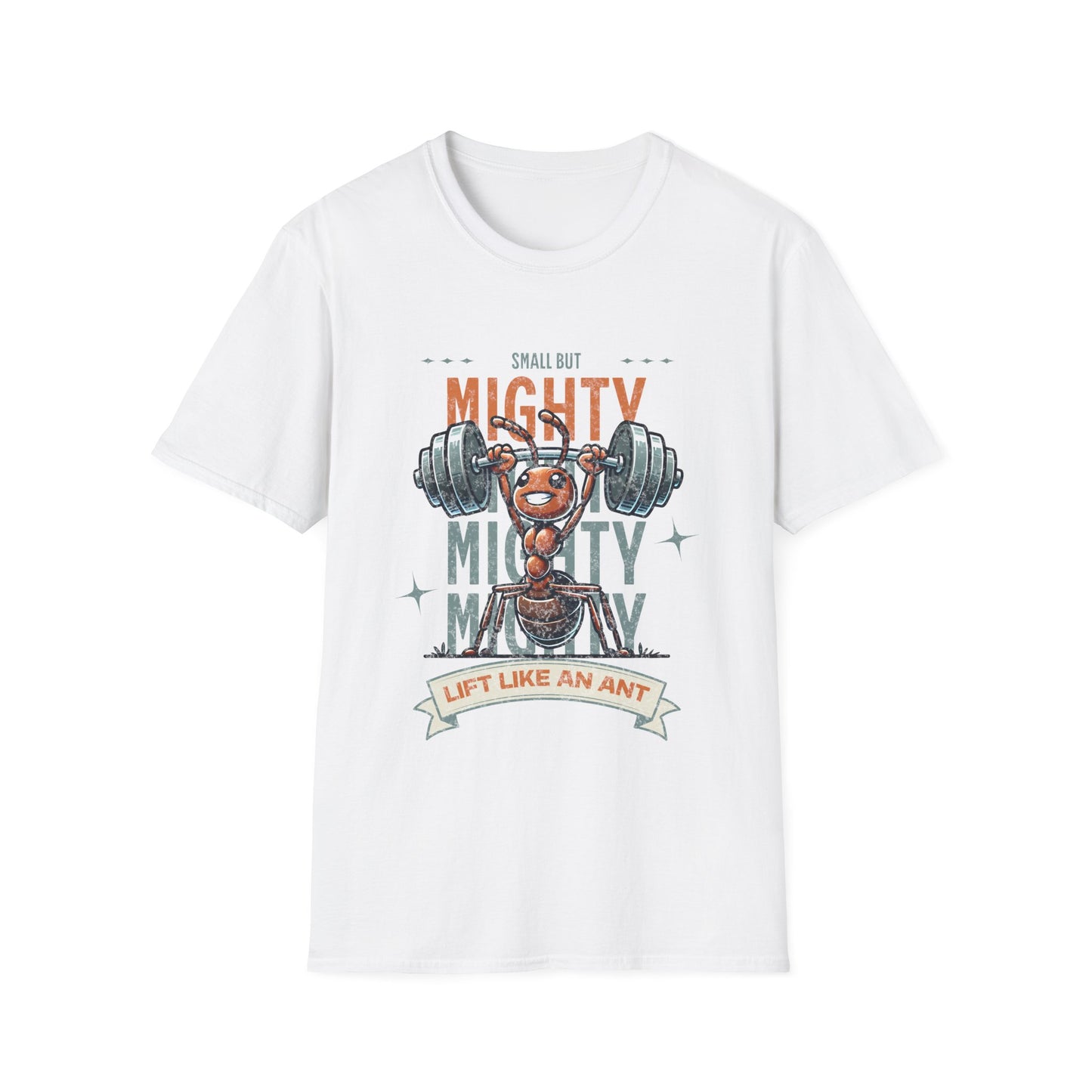 Small But Mighty | Ant Weightlifter Unisex Softstyle T-Shirt