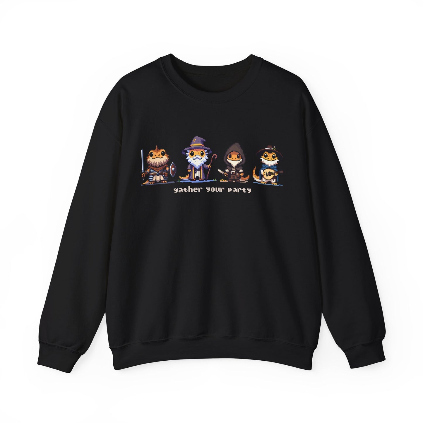 Gather Your Party | Bearded Dragon Pixel Art | Unisex Crewneck Sweatshirt