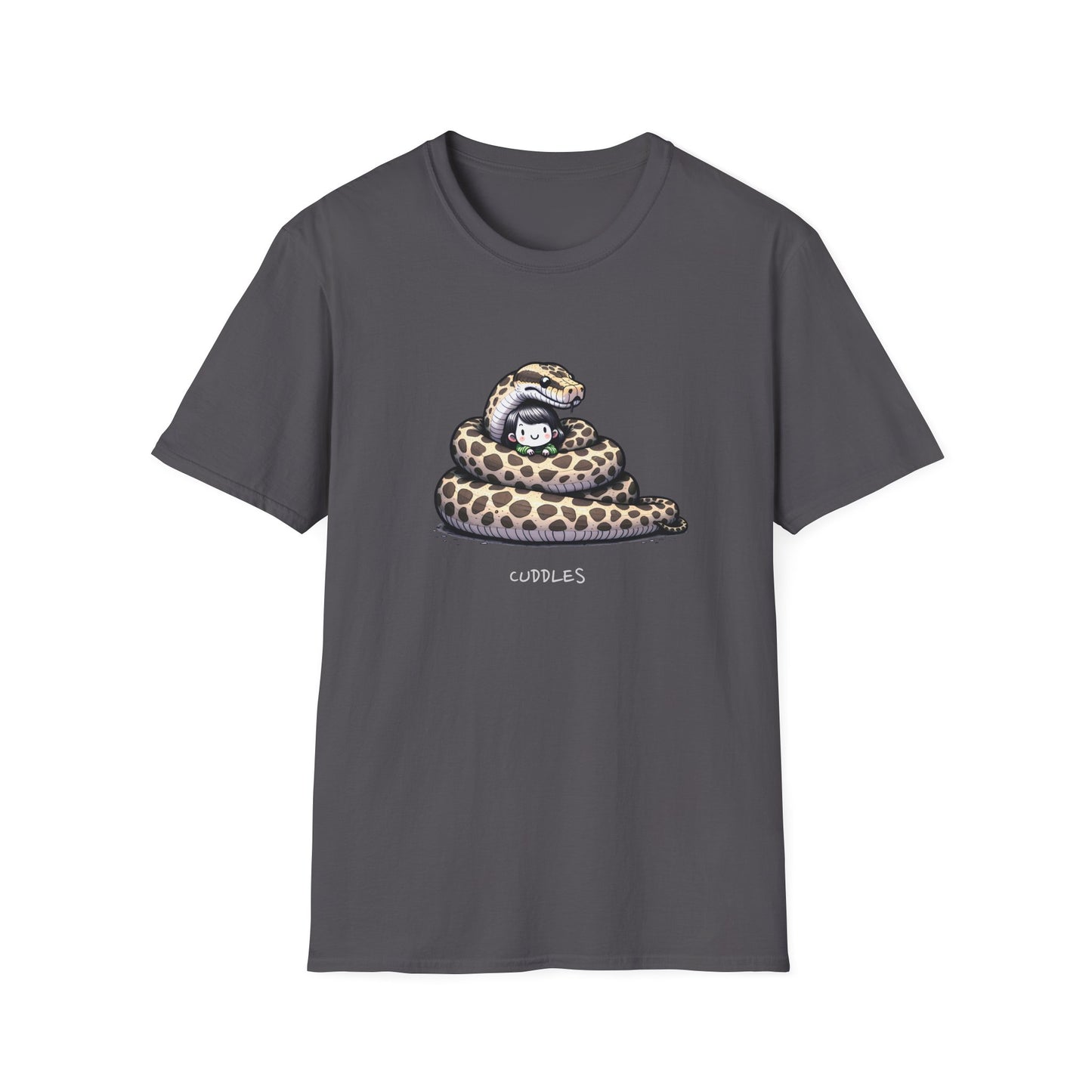Snake Cuddles | Unisex Softstyle T-Shirt | Gift for Reptile Lover