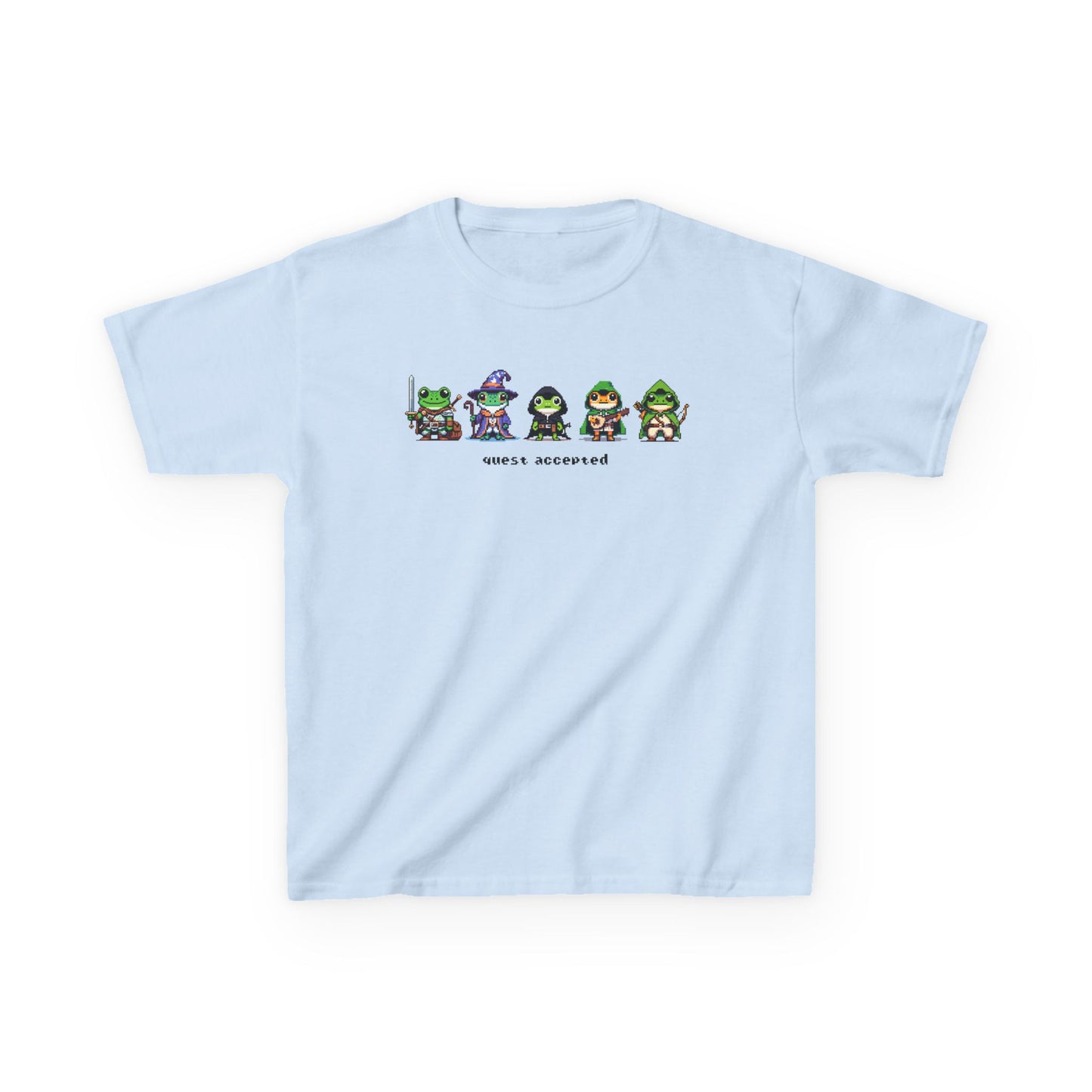 Kids Quest Accepted Pixel Frog T-Shirt – Cute Gamer Tee for RPG & Fantasy Fans