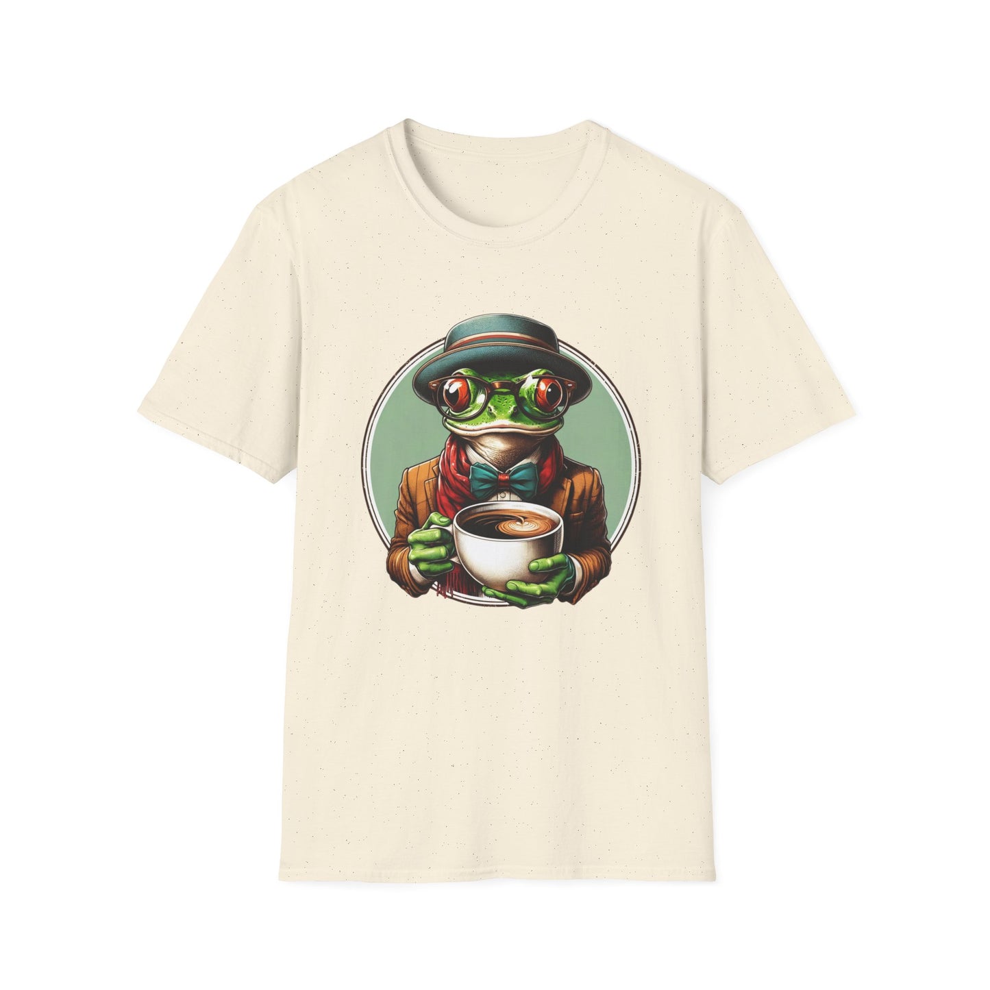 Coffee Time | Green Tree Frog Unisex Softstyle T-Shirt