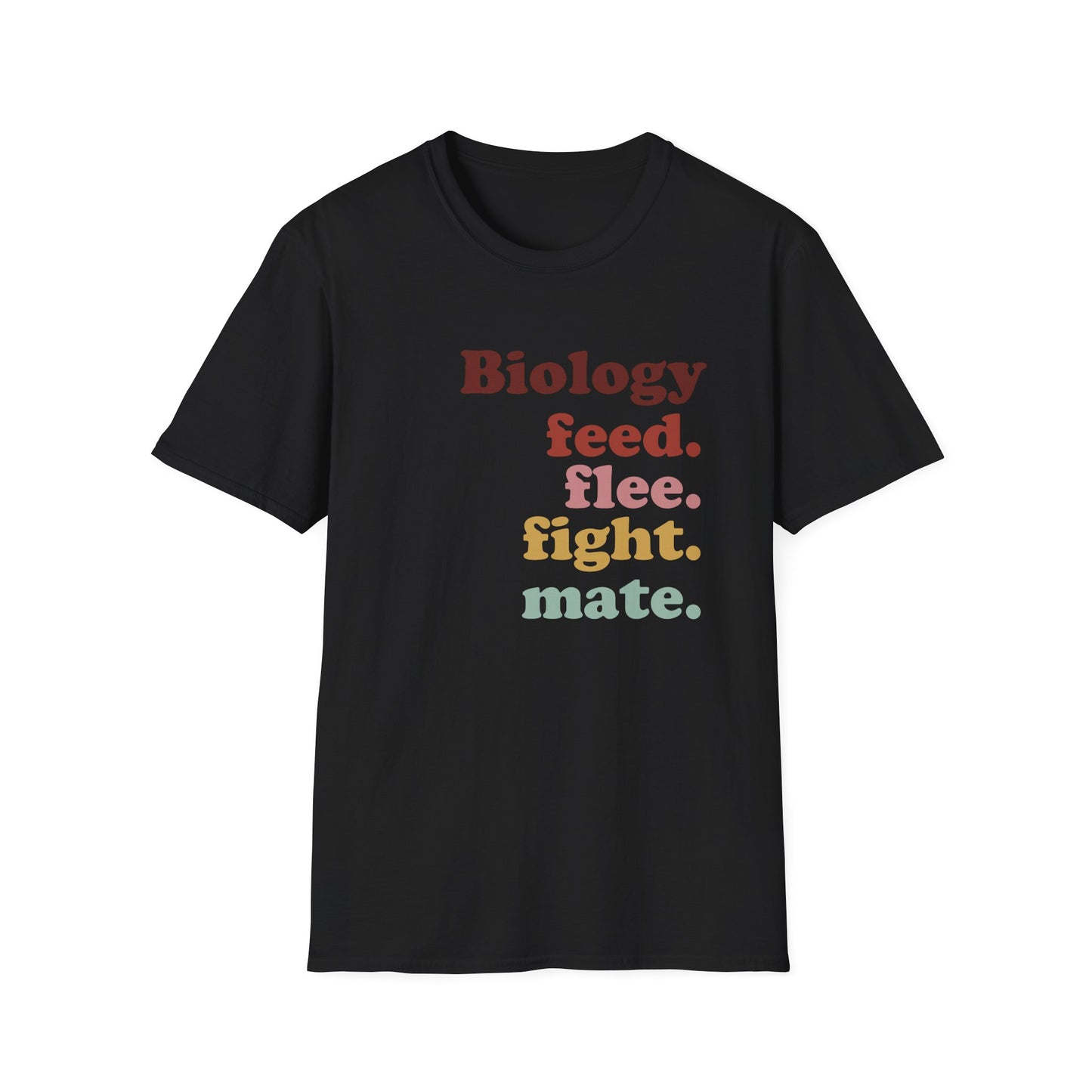 4 F's of Biology Unisex Softstyle T-Shirt | Science lover gift tee | Funny Science Shirt