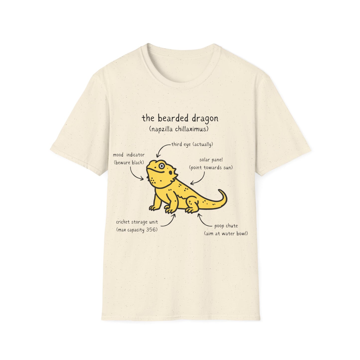 Anatomy of a Bearded Dragon Unisex Tee - Funny Reptile Lizard Shirt, Pet Owner Gift, Animal Lover Top, Herpetology Apparel, Reptile Keeper