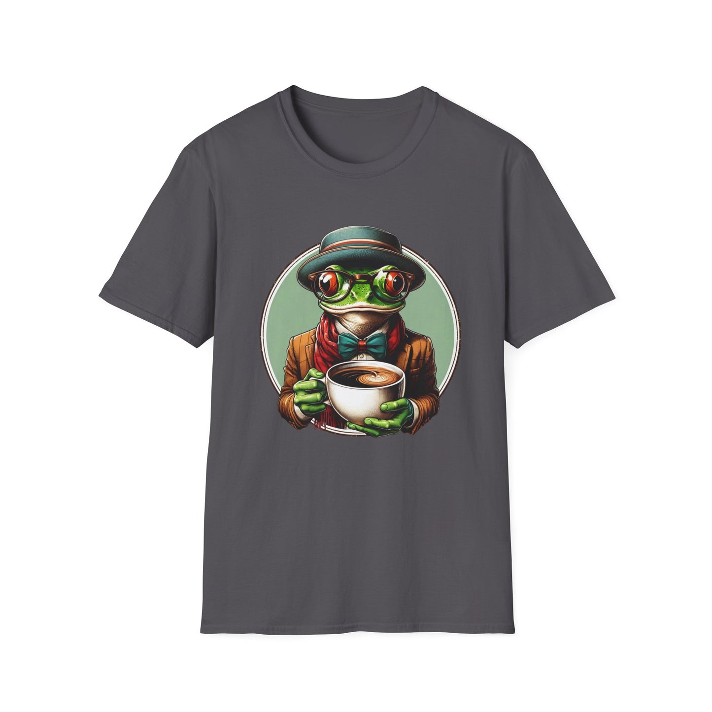 Coffee Time | Green Tree Frog Unisex Softstyle T-Shirt