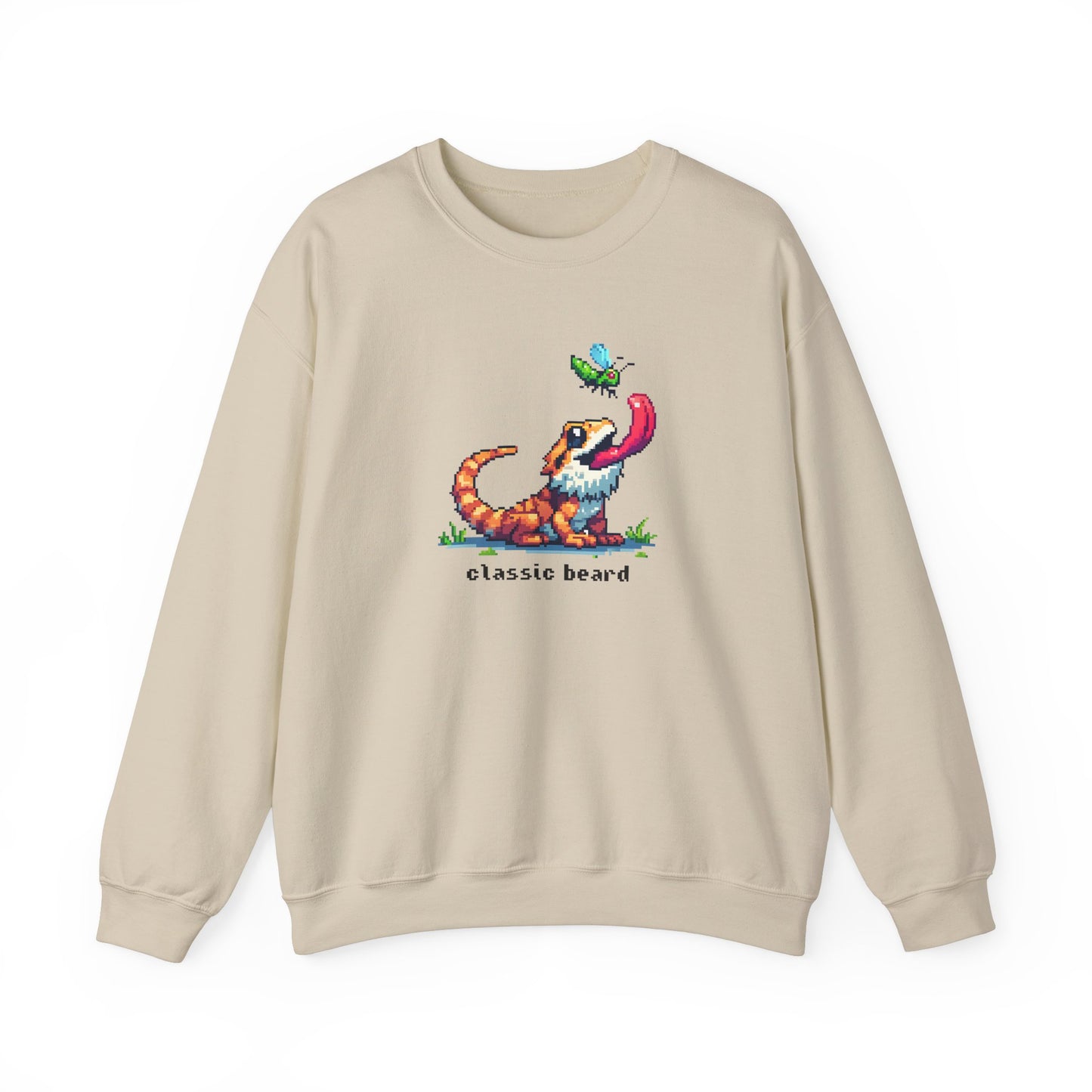 Classic Beard | Bearded Dragon Pixel Art | Unisex Crewneck Sweatshirt