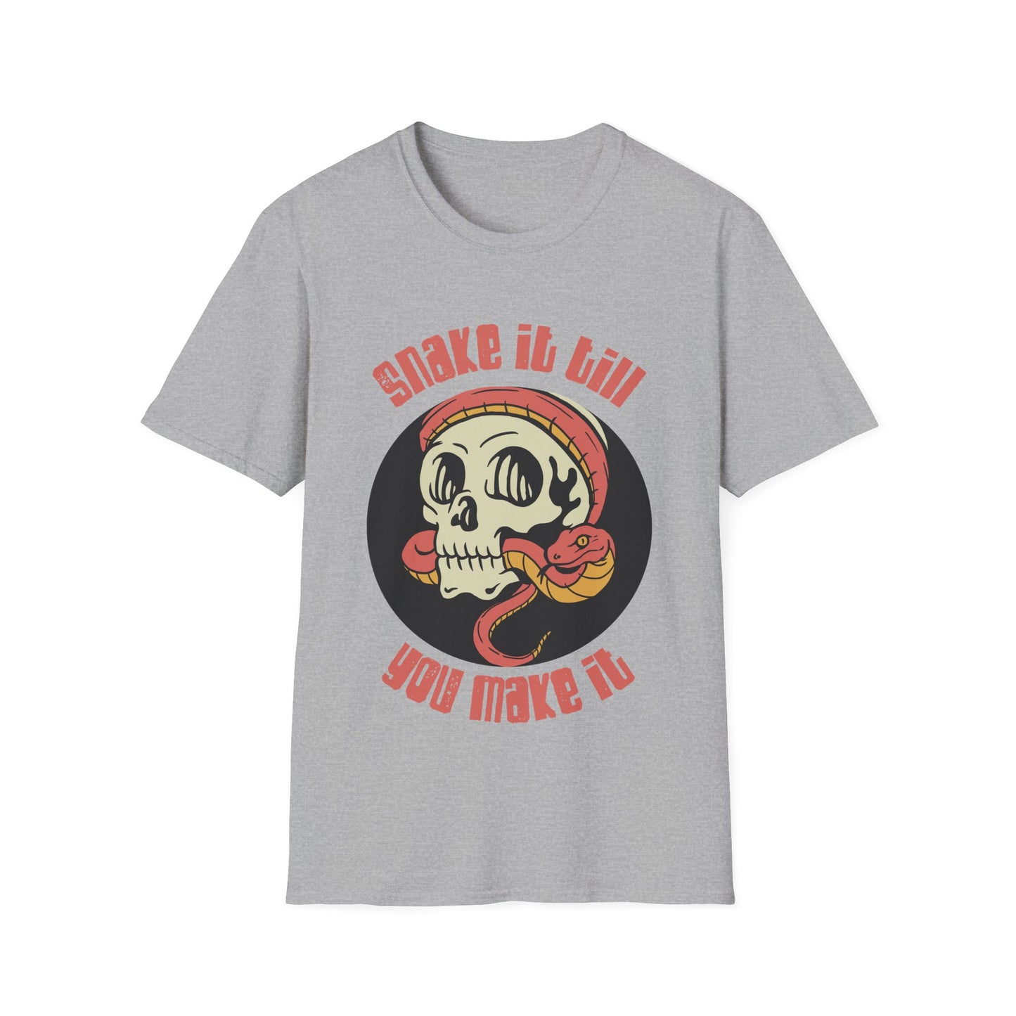 Snake It Till You Make It Unisex Softstyle T-Shirt | Reptile Lovers Gift