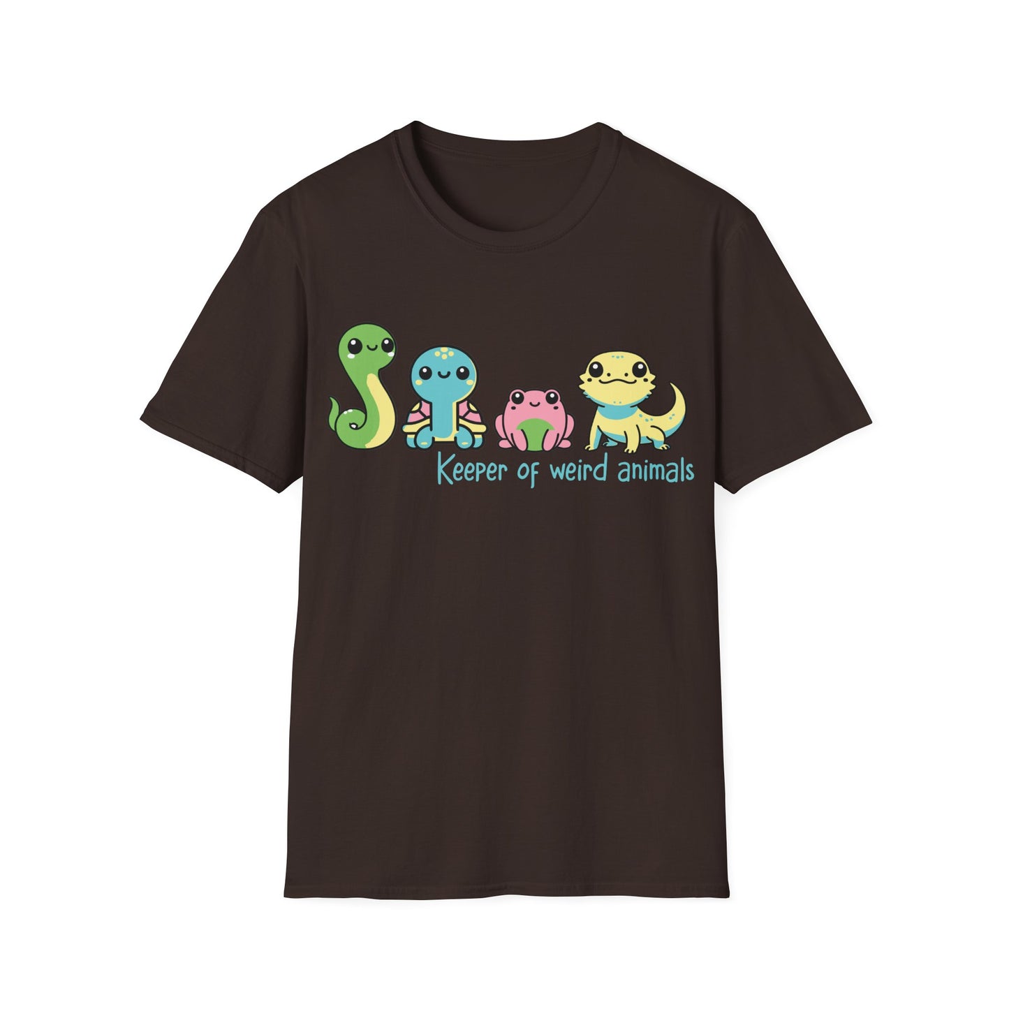 Keeper of Weird Animals Unisex Softstyle T-Shirt | Reptile Tee | Snake Shirt | Frog Top | Turtle Lover | Animal Lover Tshirt