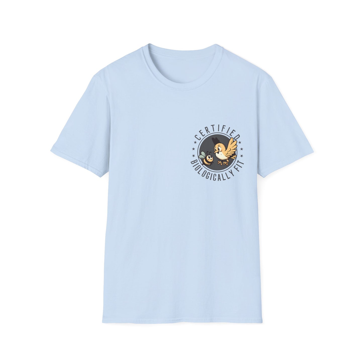 Certified Biologically Fit Unisex Softstyle T-Shirt, New Parents Gift, Mum and Dad Tee, Science Biology Shirt, Mother's Day, Father's Day