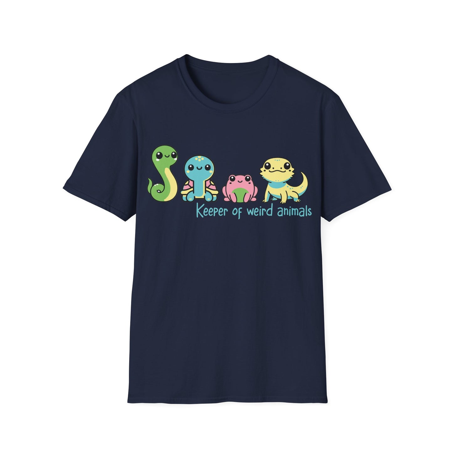 Keeper of Weird Animals Unisex Softstyle T-Shirt | Reptile Tee | Snake Shirt | Frog Top | Turtle Lover | Animal Lover Tshirt