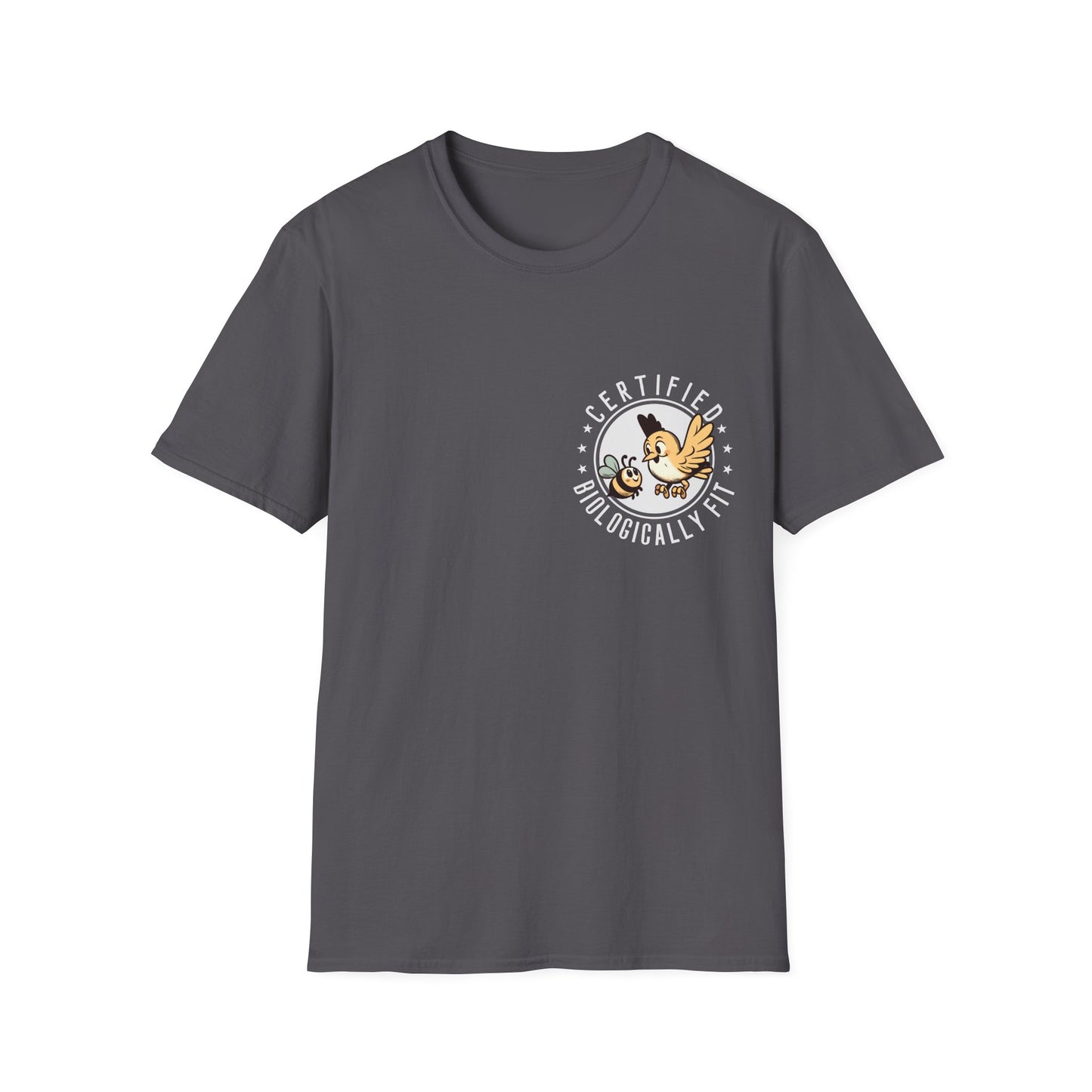 Certified Biologically Fit Unisex Softstyle T-Shirt, New Parents Gift, Mum and Dad Tee, Science Biology Shirt, Mother's Day, Father's Day