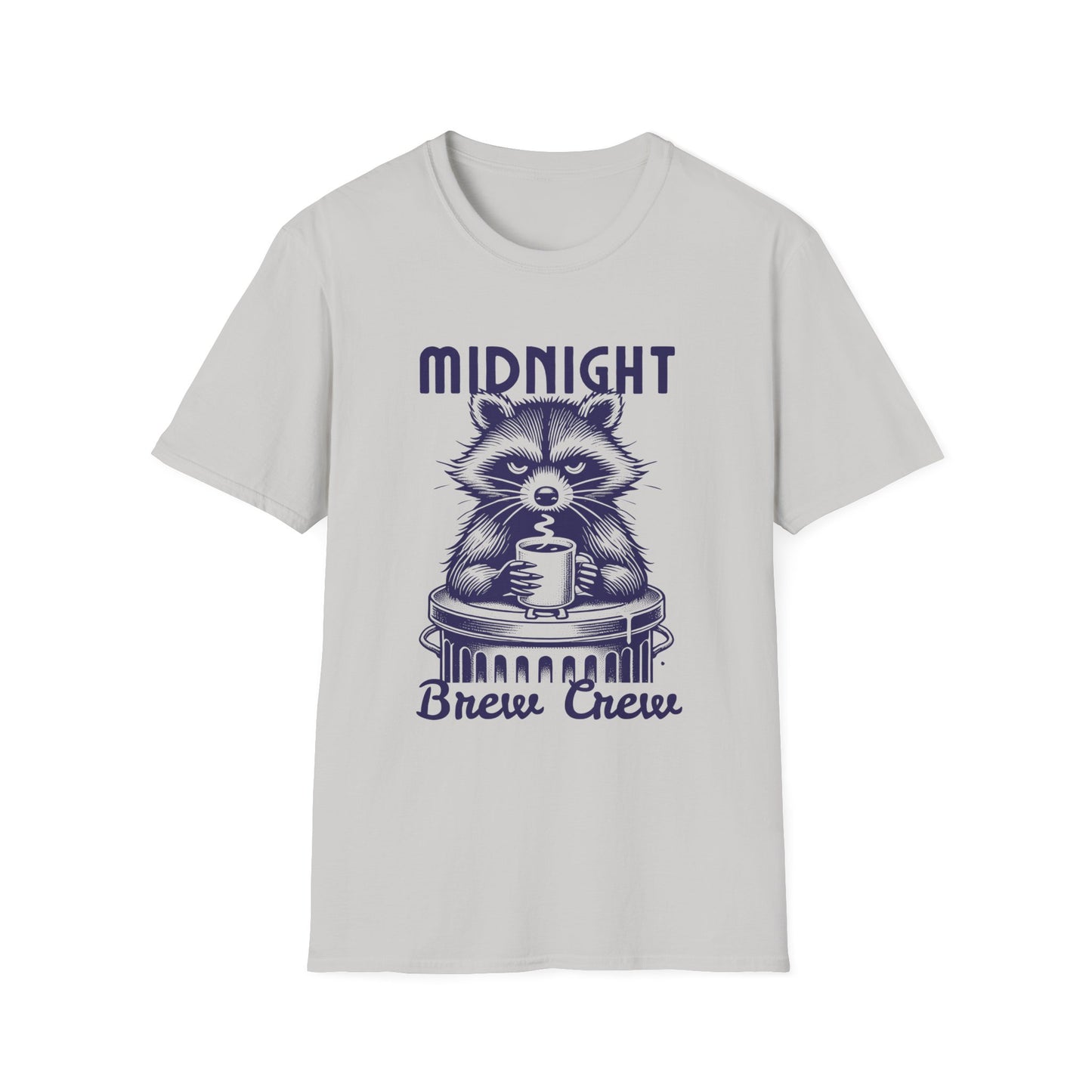 Midnight Brew Crew T-Shirt – Raccoon Coffee Funny Night Owl Tee