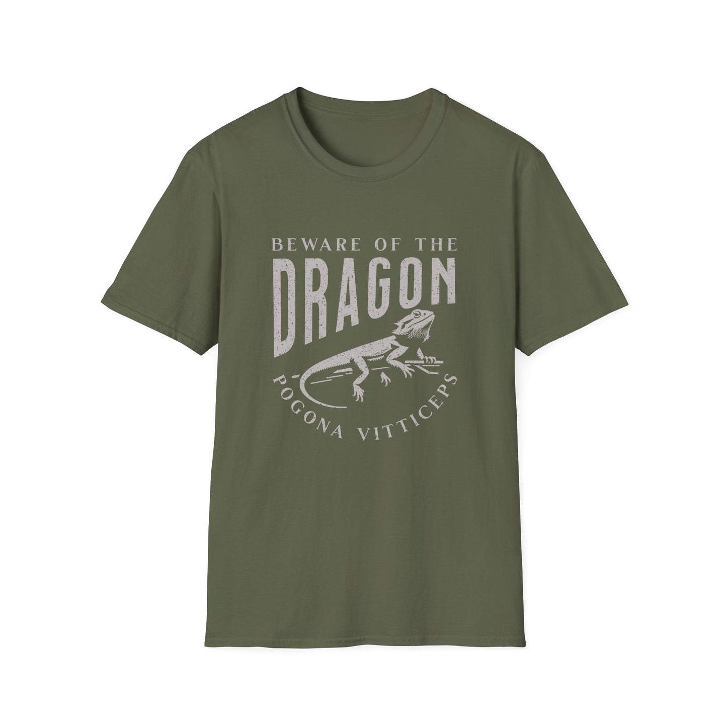 Beware of the Dragon | Bearded Dragon Unisex Softstyle T-Shirt