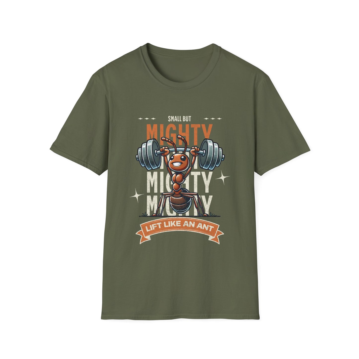 Small But Mighty | Ant Weightlifter Unisex Softstyle T-Shirt