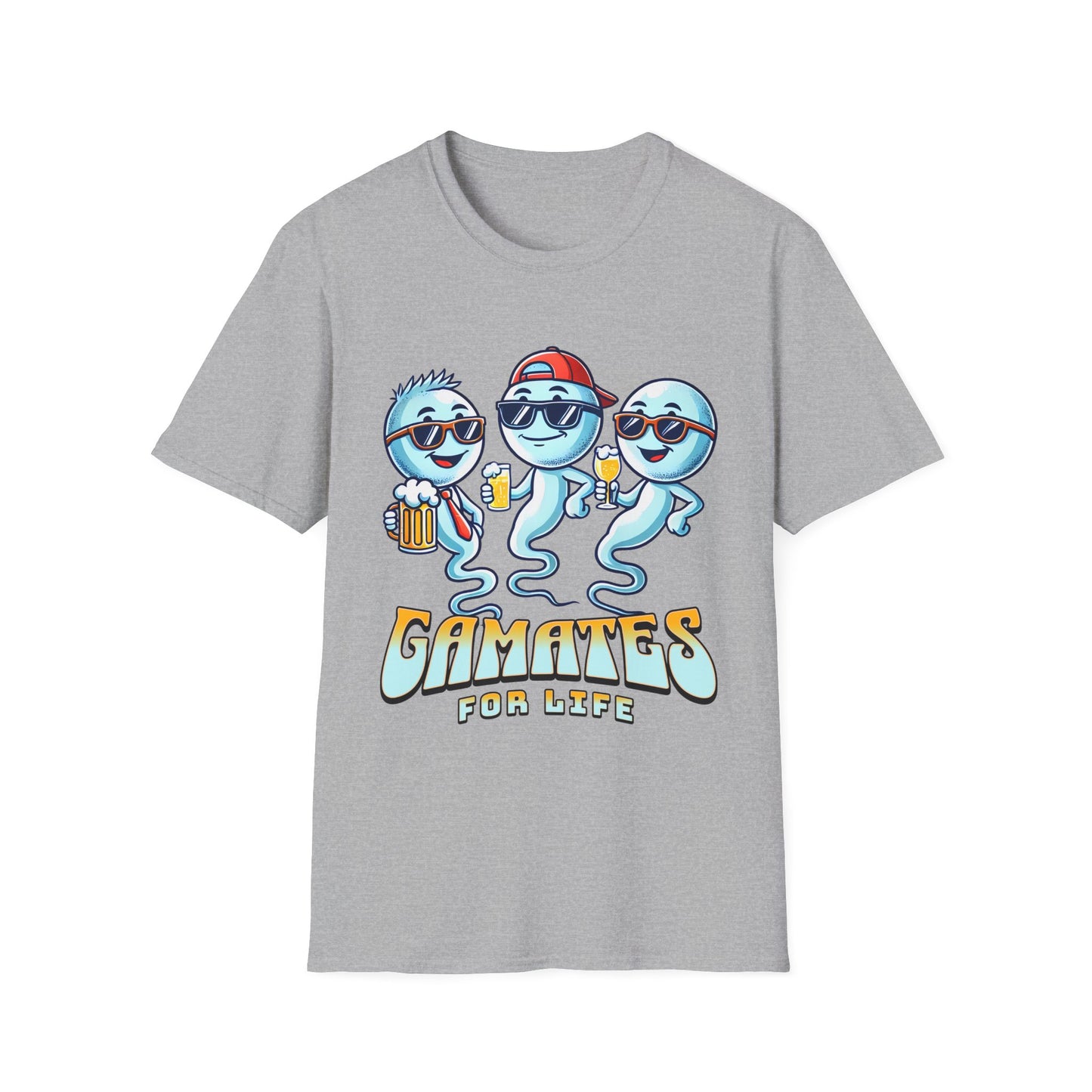 Gamates For Life | Funny Biology Unisex Softstyle T-Shirt