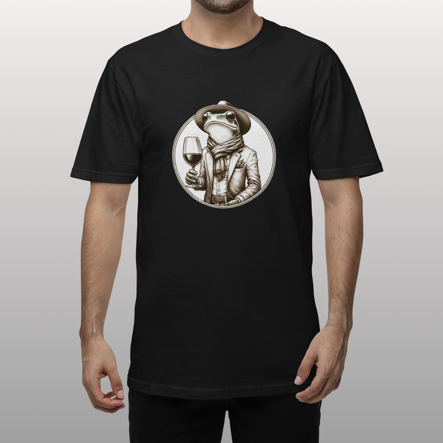Wine Time | Hipster Frog Unisex Softstyle T-Shirt