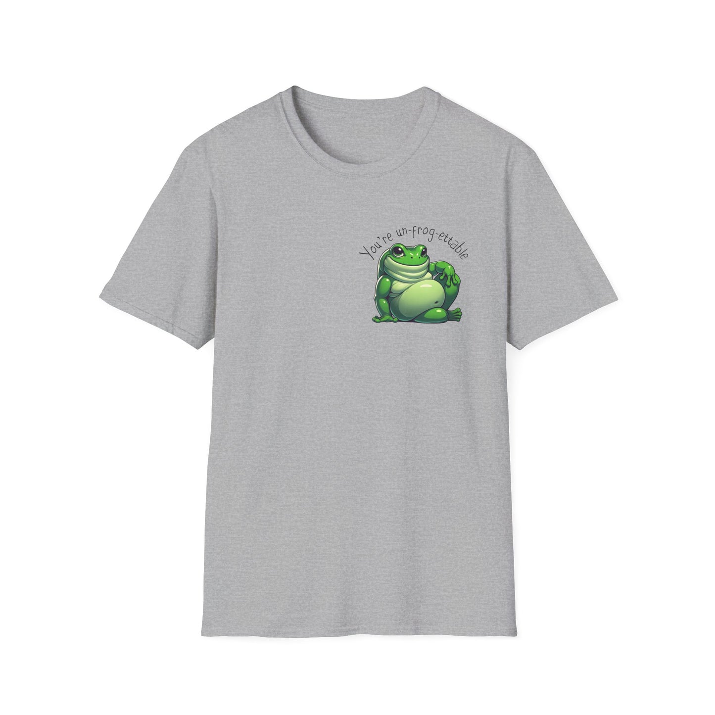 Green Tree Frog Valentine's Day Unisex Softstyle T-Shirt, Frog Lover Gift, Gift for Her, Gift for Him, Cute Frog Tee