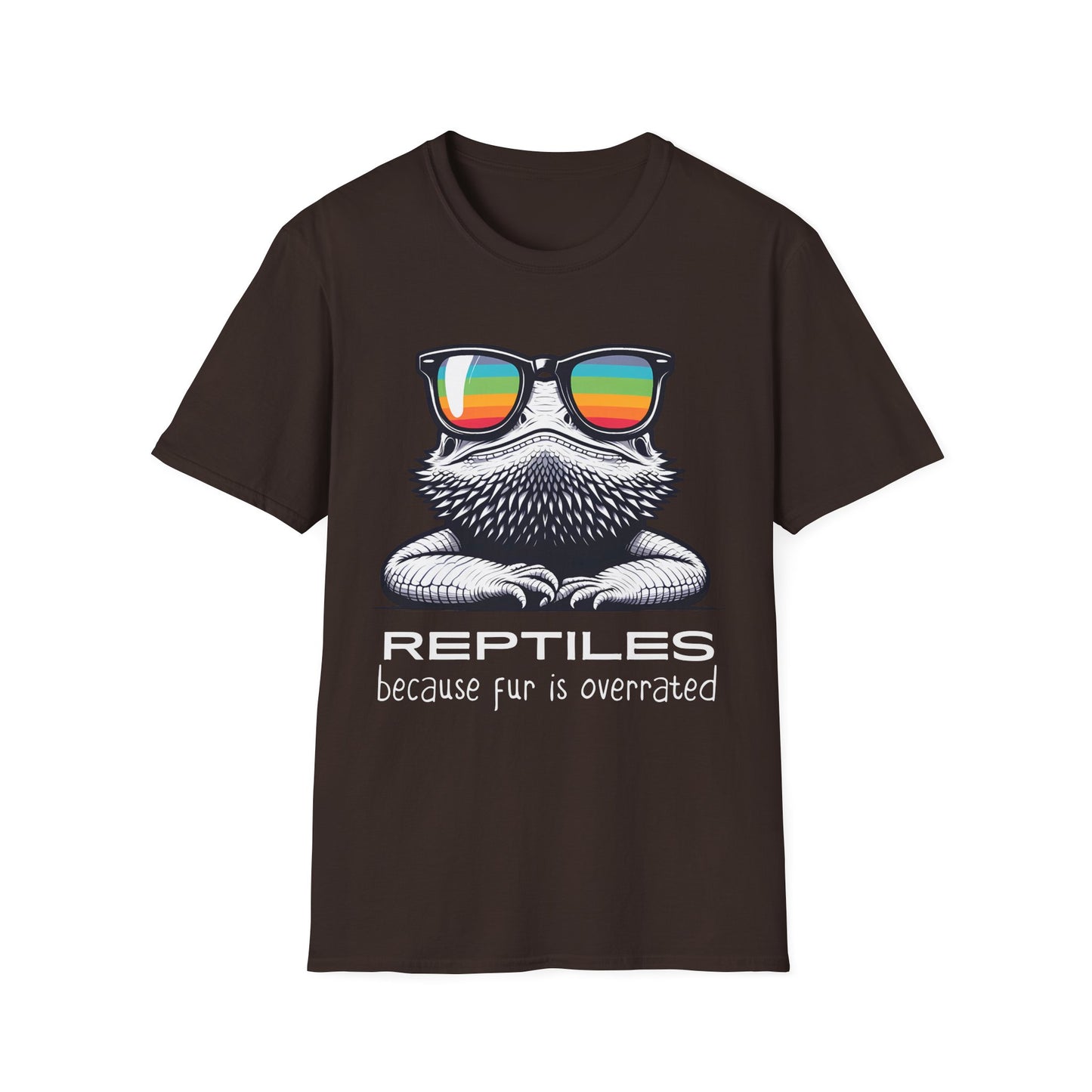 Reptile Lover Unisex Softstyle T-Shirt, Fur is Overrated, Reptile Keeper Tee, Pet Reptile Gift, Lizard Snake Gecko Bearded Dragon Tee