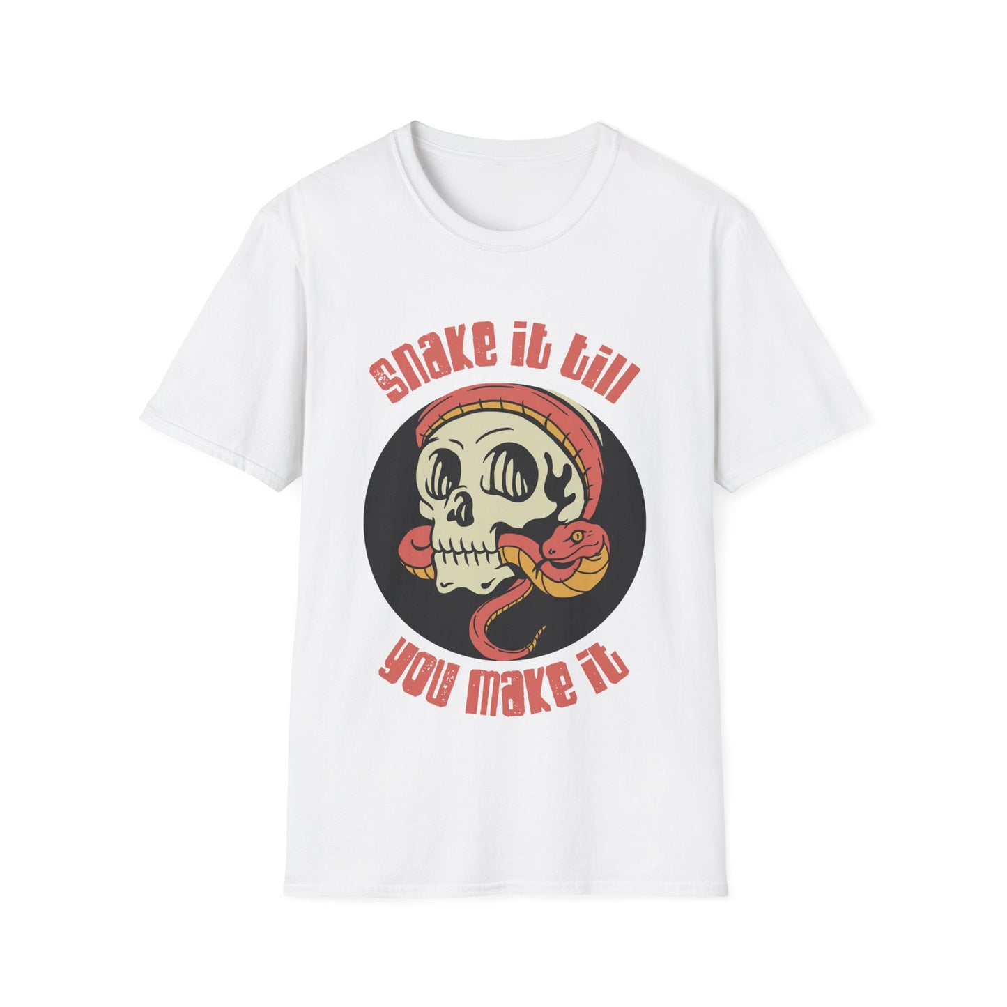 Snake It Till You Make It Unisex Softstyle T-Shirt | Reptile Lovers Gift