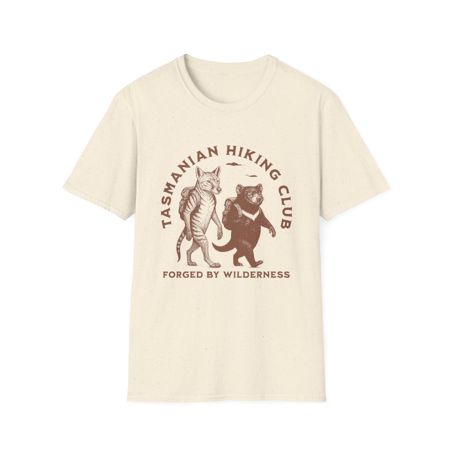 Tasmanian Hiking Club T-Shirt – Tasmanian Devil & Thylacine Australian Wildlife Tee