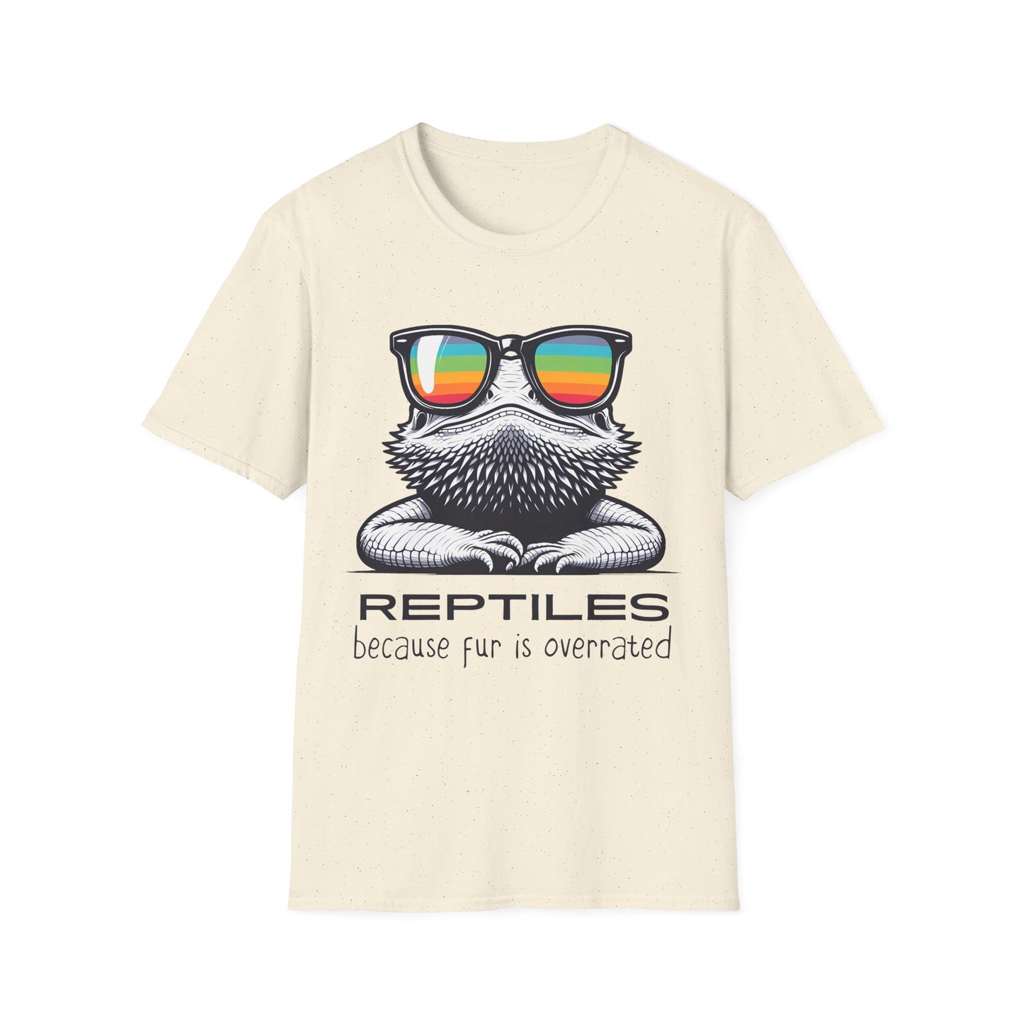 Reptile Lover Unisex Softstyle T-Shirt, Fur is Overrated, Reptile Keeper Tee, Pet Reptile Gift, Lizard Snake Gecko Bearded Dragon Tee