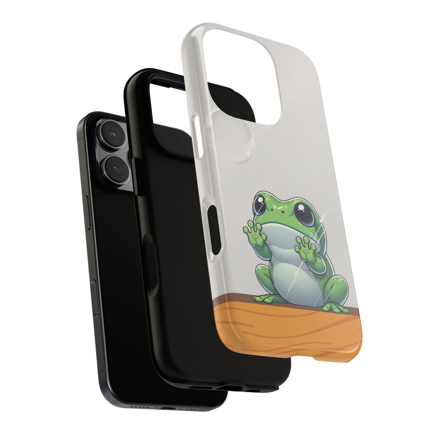 Green Tree Frog Tough Phone Case for Apple iPhone, Dumpy Tree Frog, Frog Lover Gift, Terrarium Gift