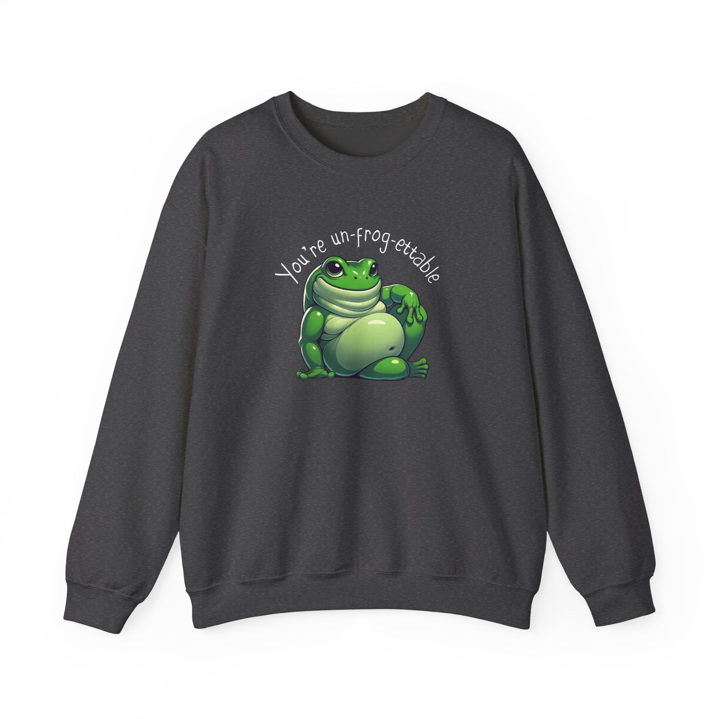 Green Tree Frog Valentine's Day Unisex Crewneck Sweatshirt, Frog Lover Gift, Gift for Her, Gift for Him, Cute Frog Sweatshirt