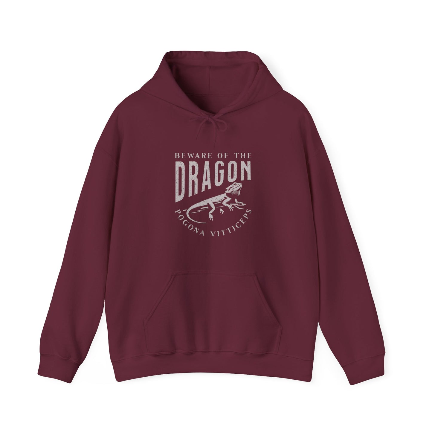 Beware of the Dragon | Bearded Dragon Hooded Sweatshirt | Reptile Hoodie