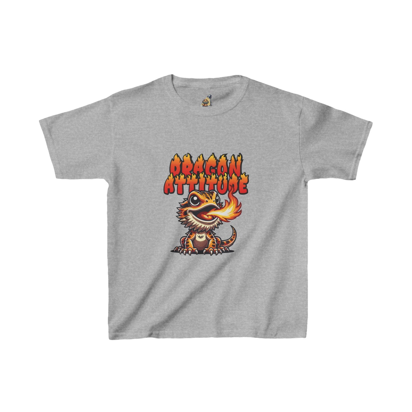 Kids Bearded Dragon Cotton T-shirt | Dragon Attitude | Gift for Reptile Keeper