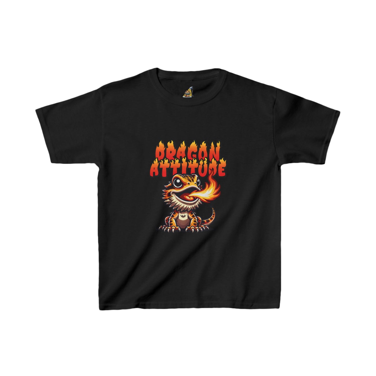 Kids Bearded Dragon Cotton T-shirt | Dragon Attitude | Gift for Reptile Keeper