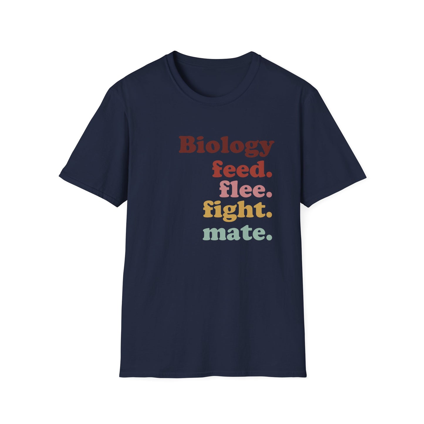 4 F's of Biology Unisex Softstyle T-Shirt | Science lover gift tee | Funny Science Shirt
